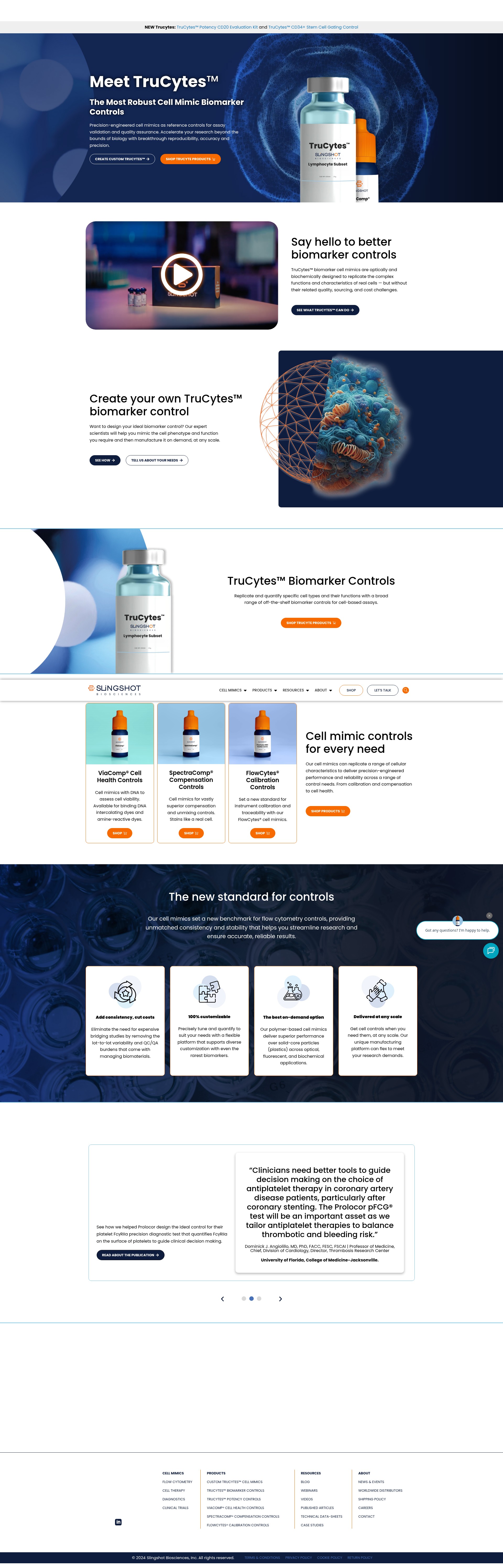 Screenshot of slingshotbio.com