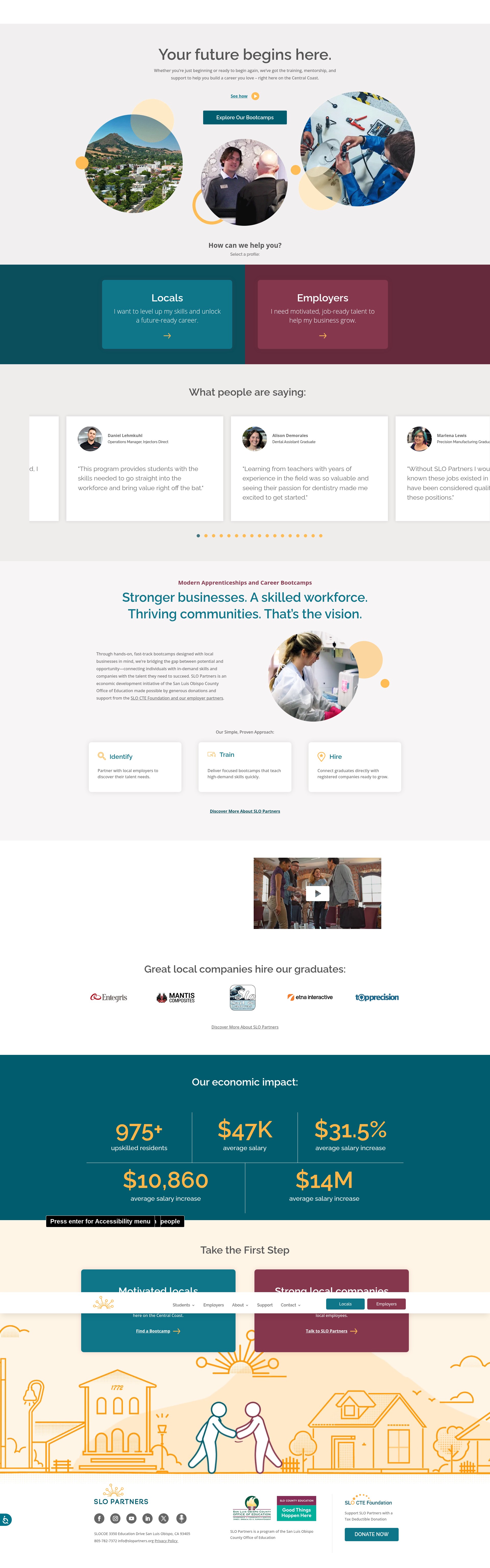 Screenshot of slopartners.org