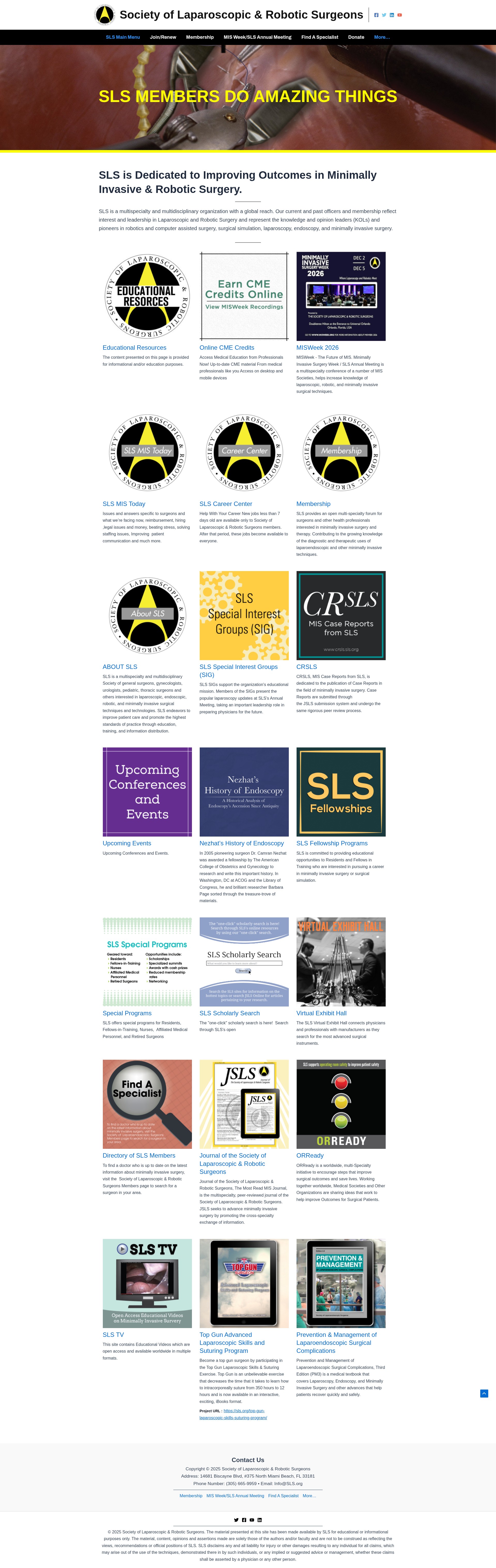 Screenshot of sls.org