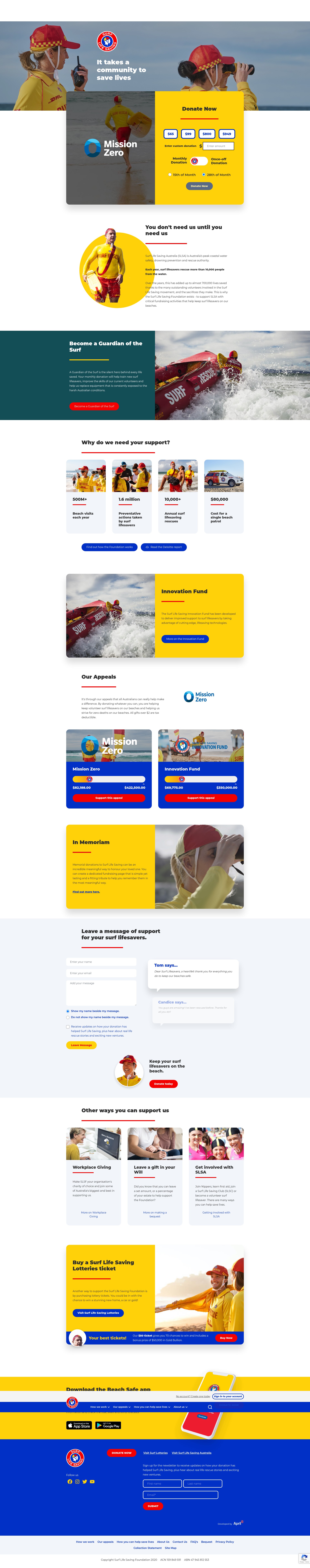 Screenshot of slsfoundation.com.au