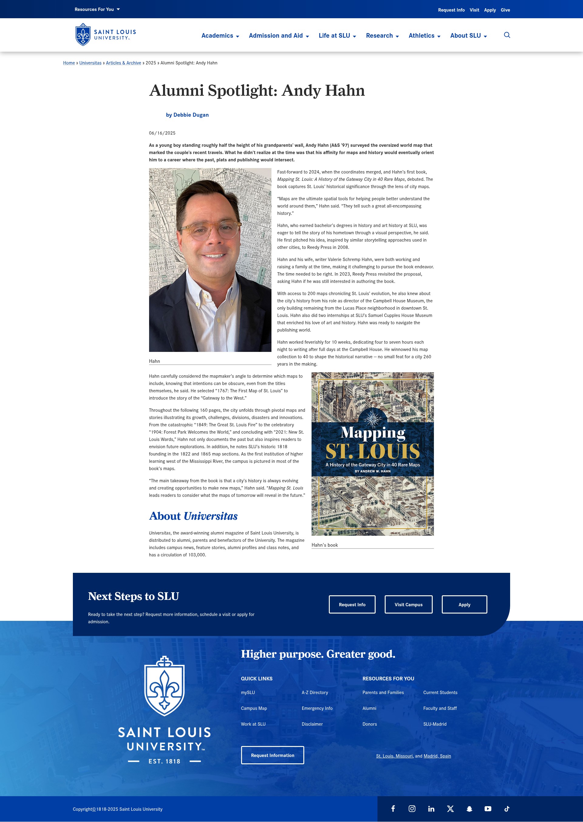 Screenshot of slu.edu