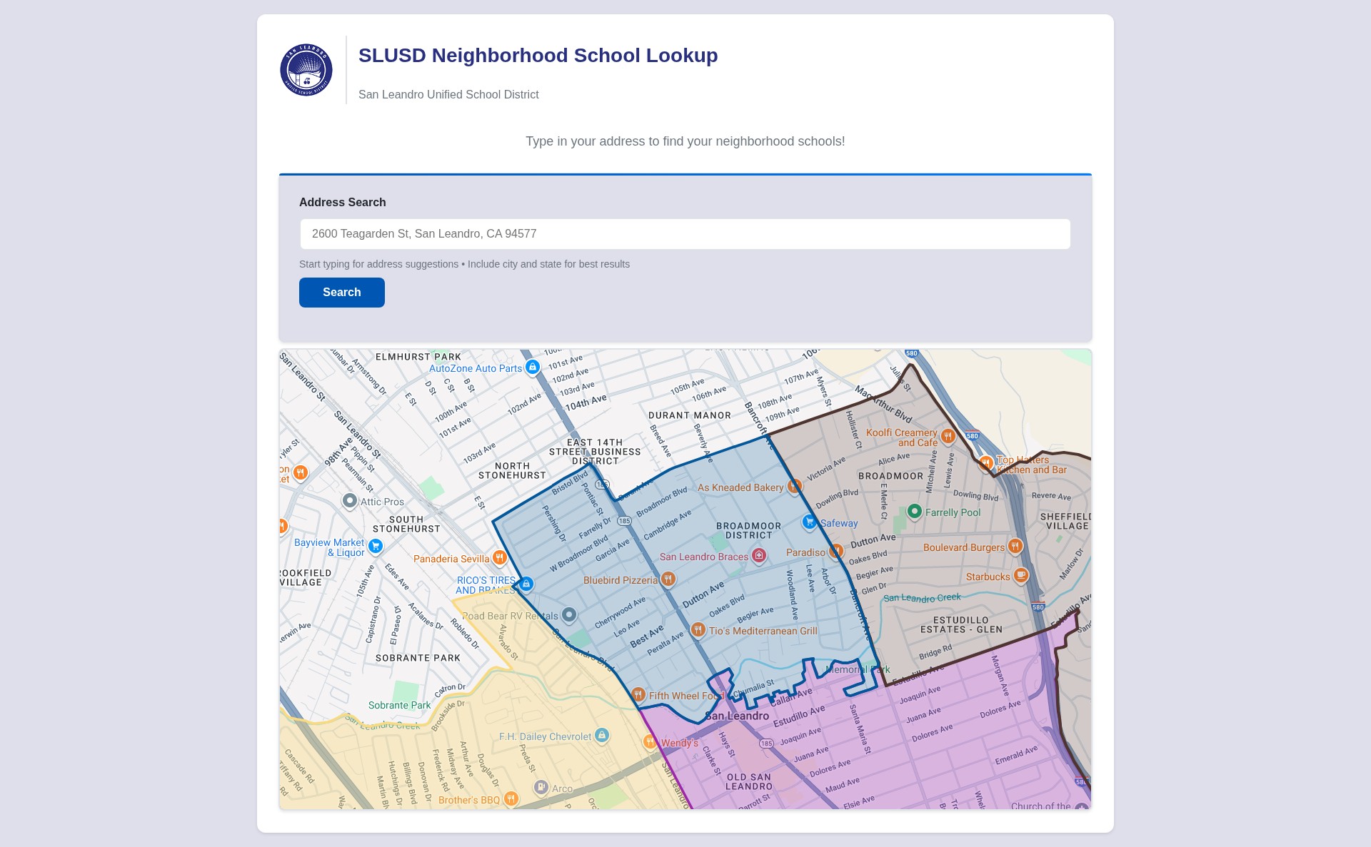 Screenshot of slusd.us
