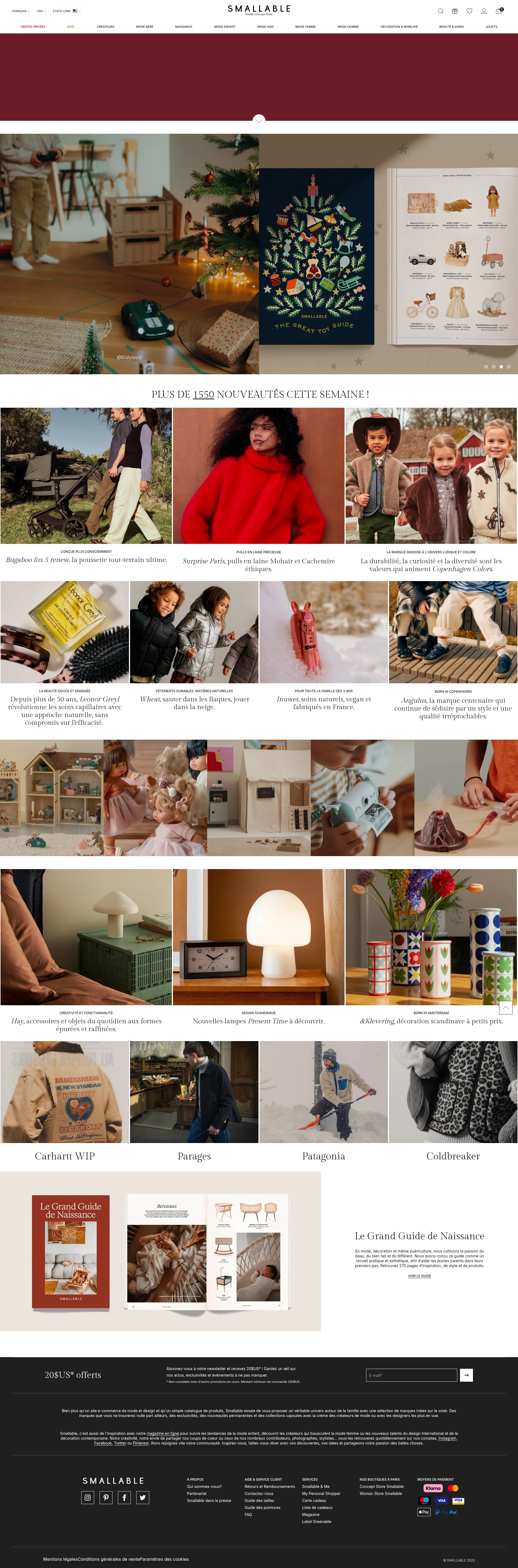 Screenshot of smallable.com