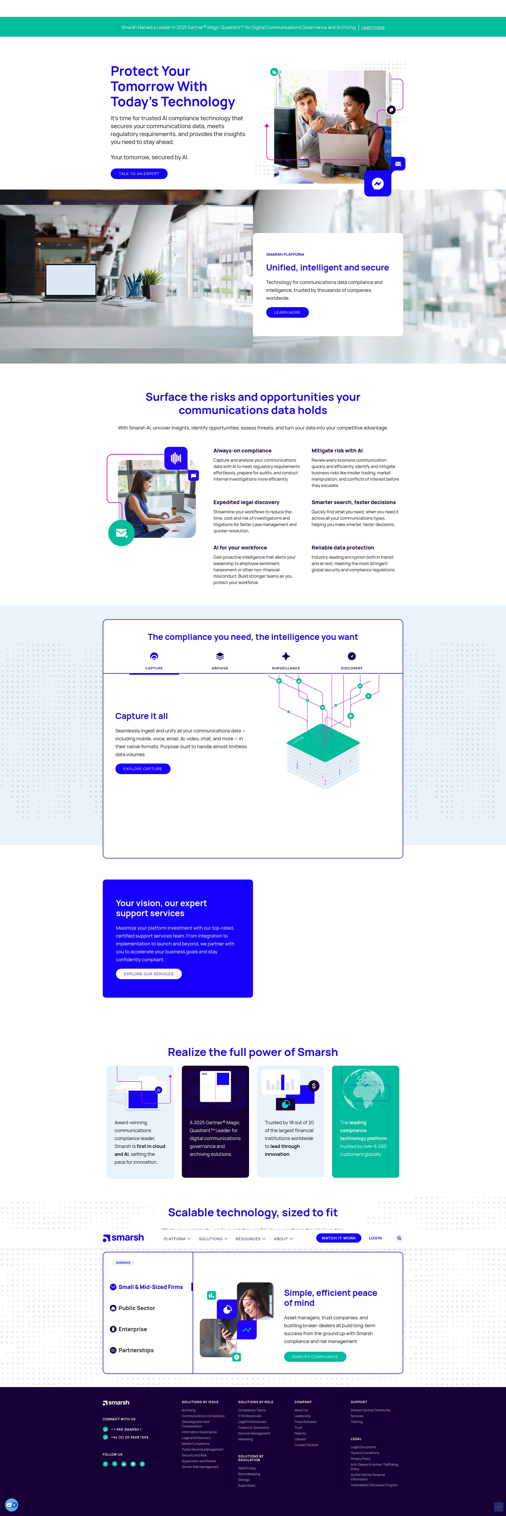 Screenshot of smarsh.com