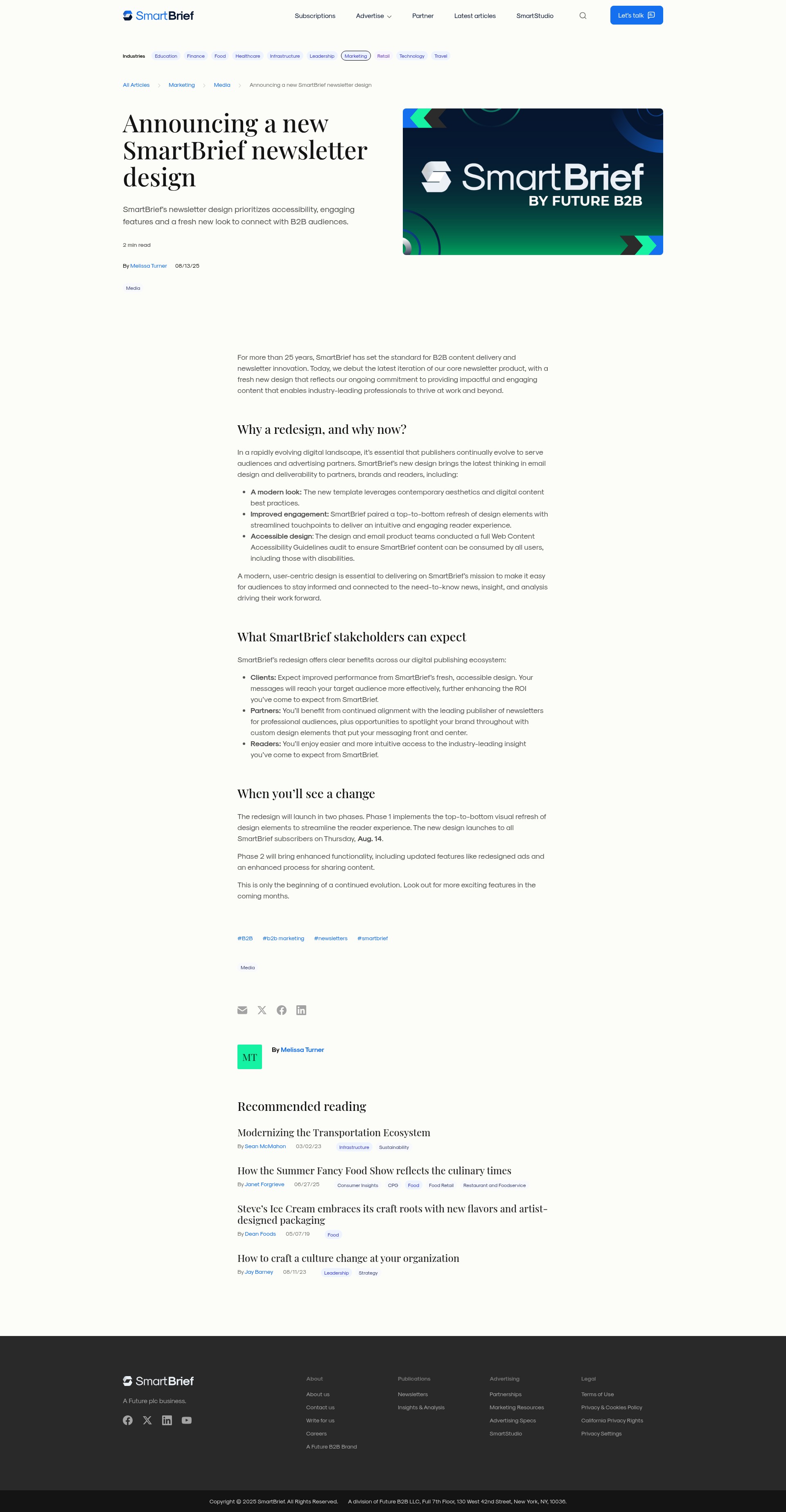 Screenshot of smartbrief.com