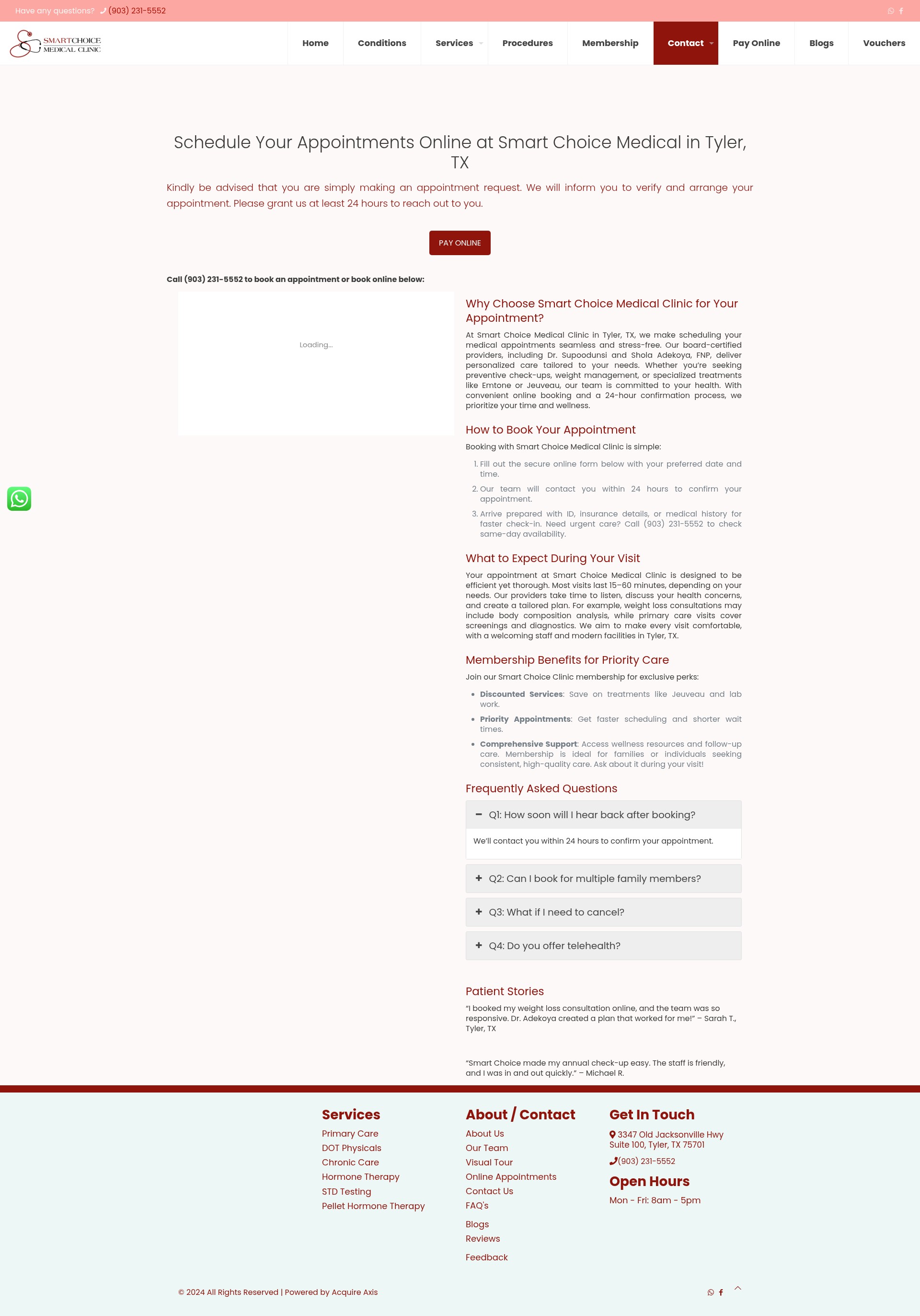 Screenshot of smartchoiceclinic.com