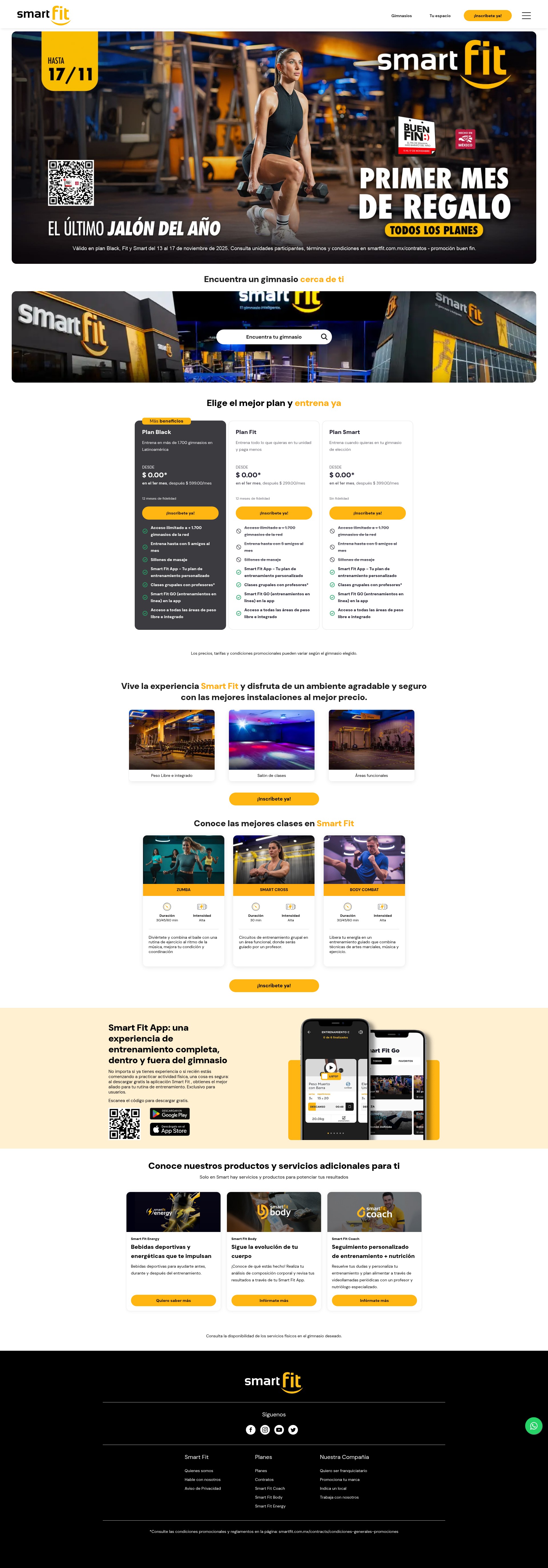 Screenshot of smartfit.com.mx