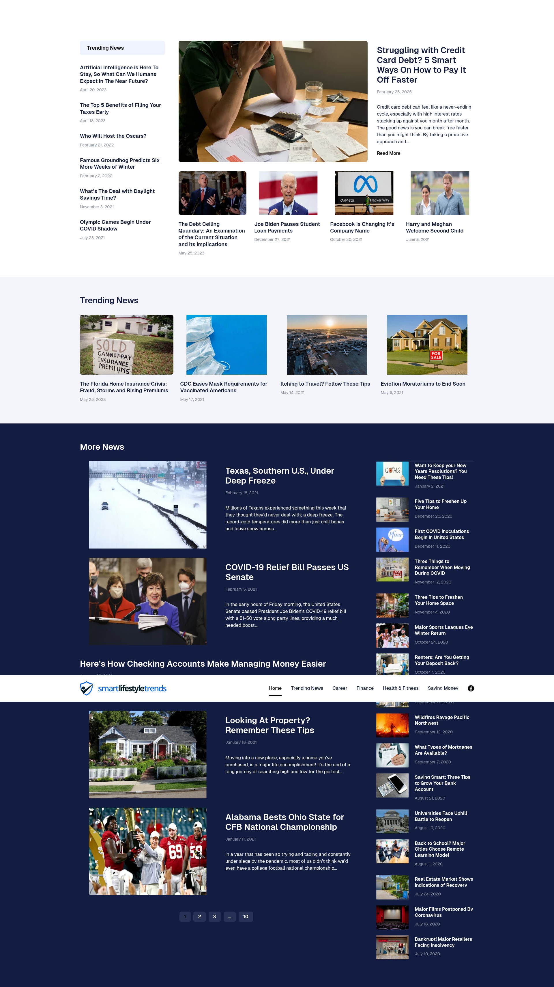 Screenshot of smartlifestyletrends.com