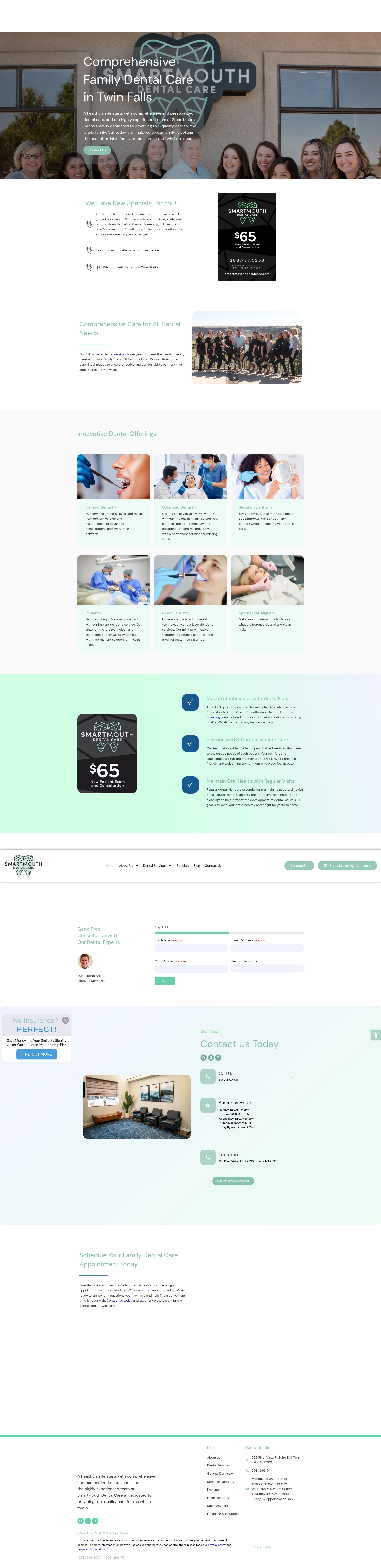 Screenshot of smartmouthdentalcare.com