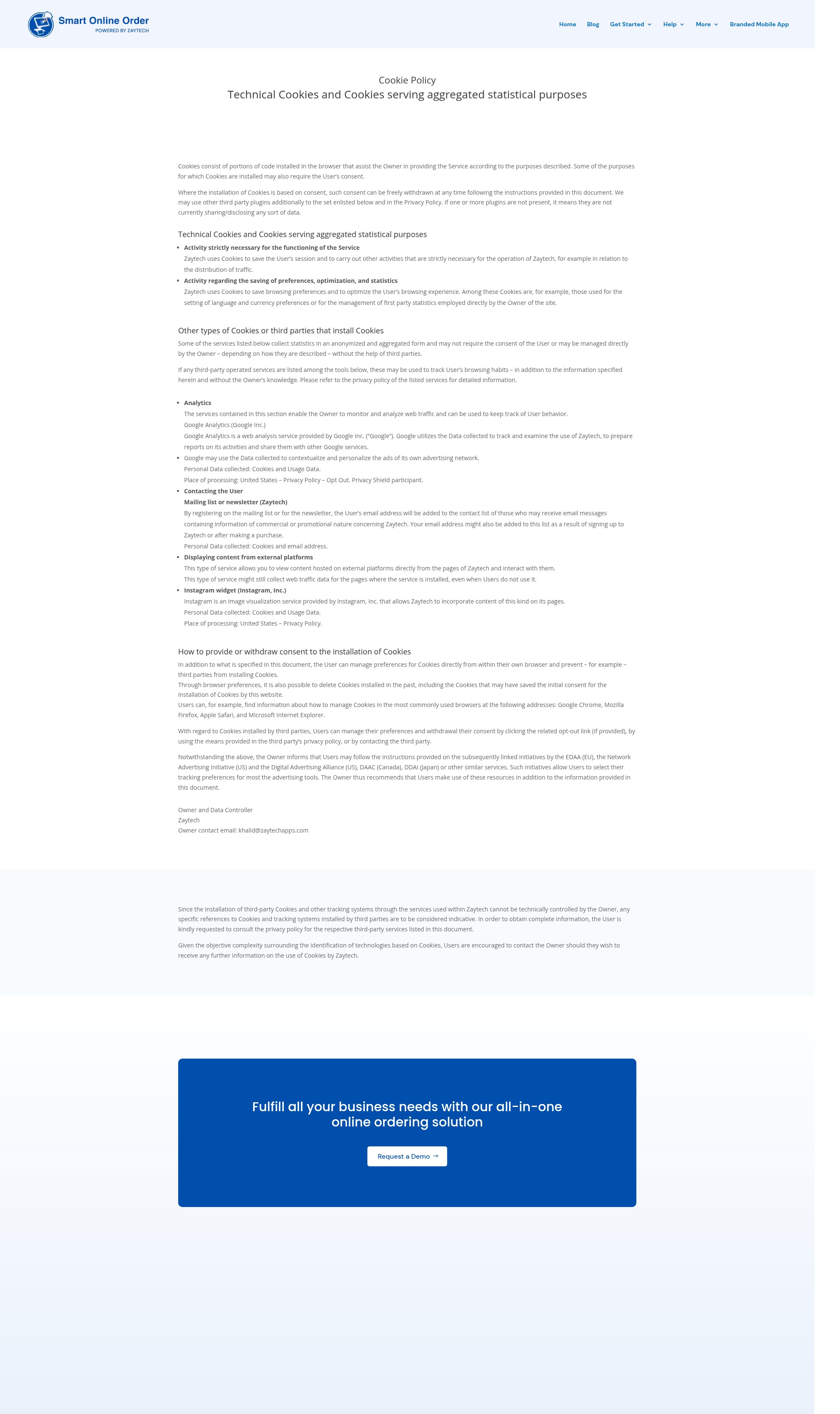 Screenshot of smartonlineorder.com