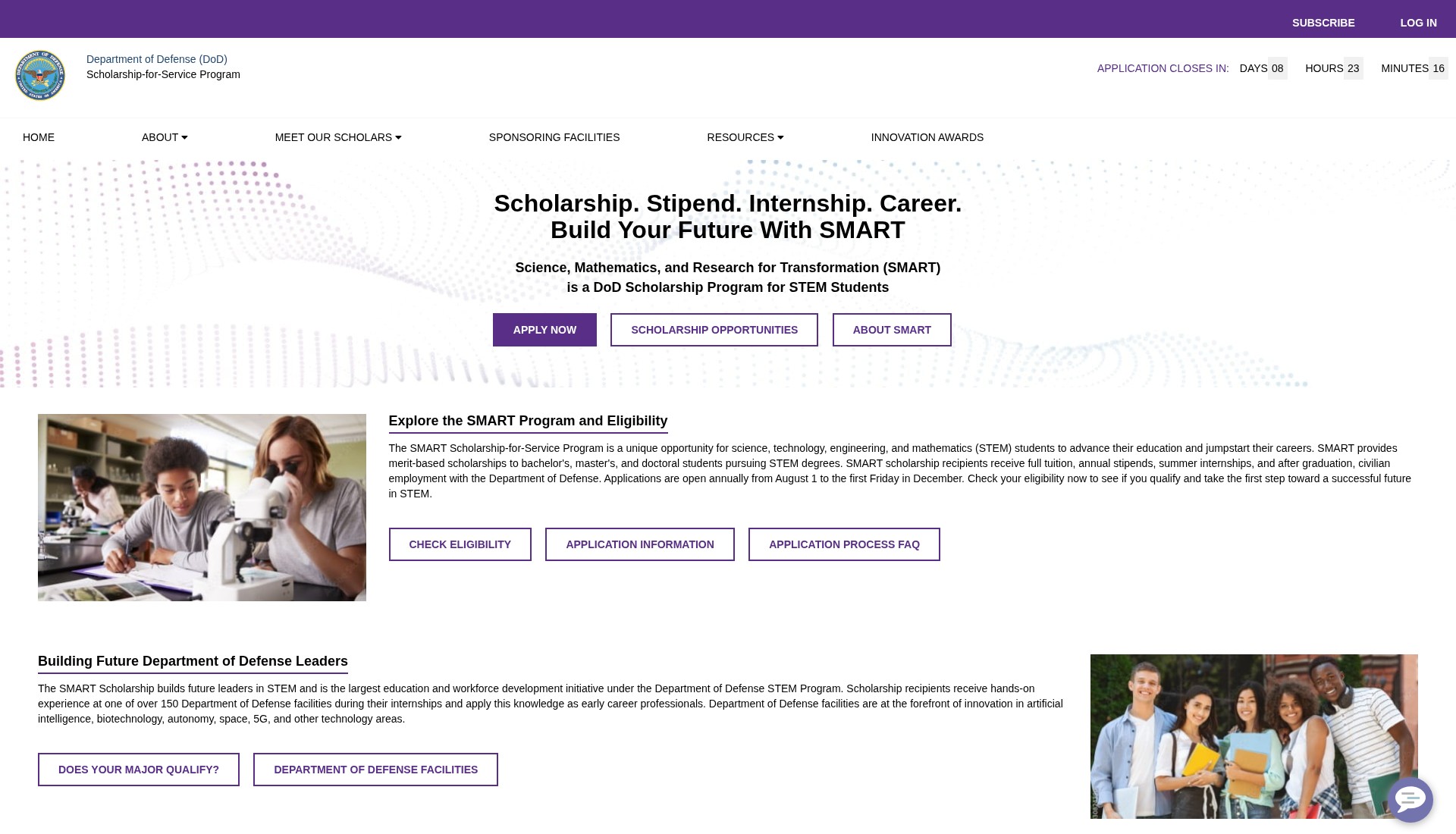 Screenshot of smartscholarship.org