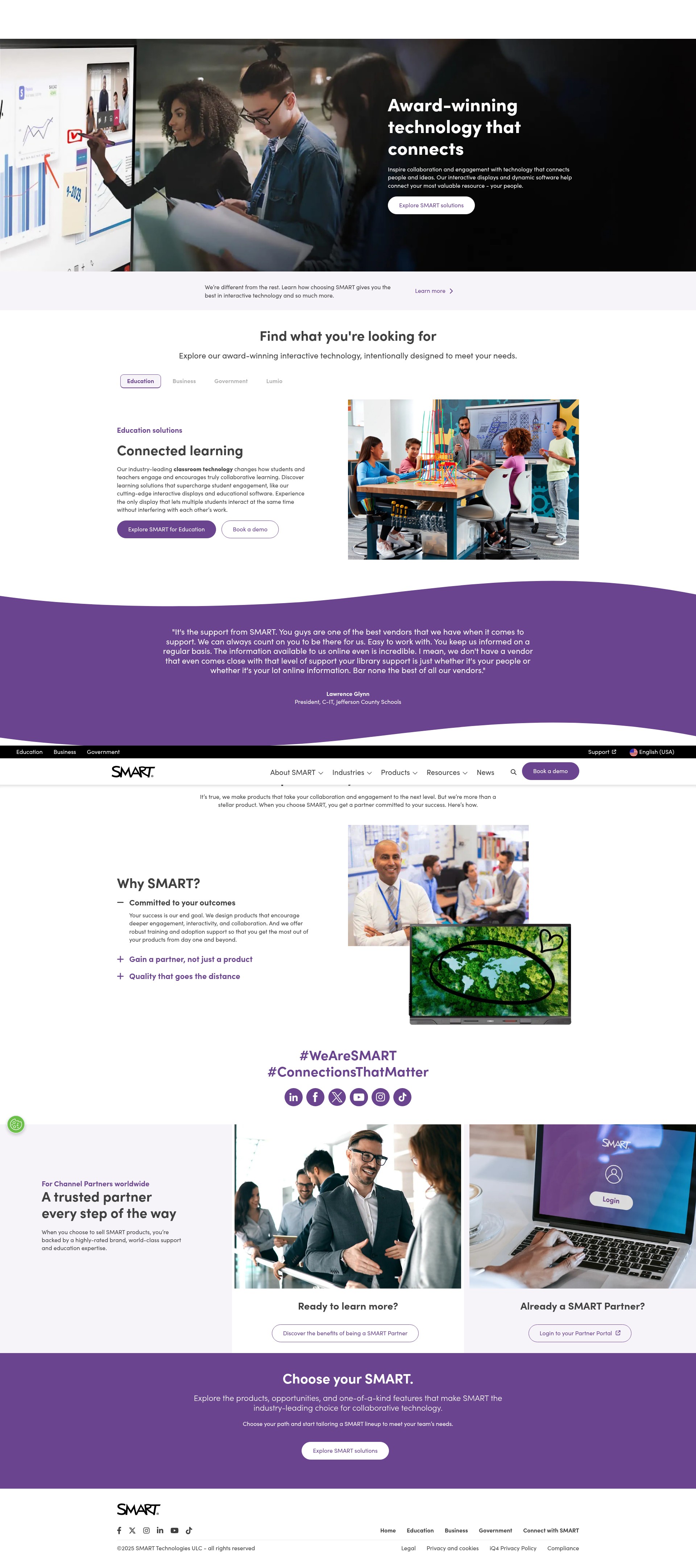 Screenshot of smarttech.com