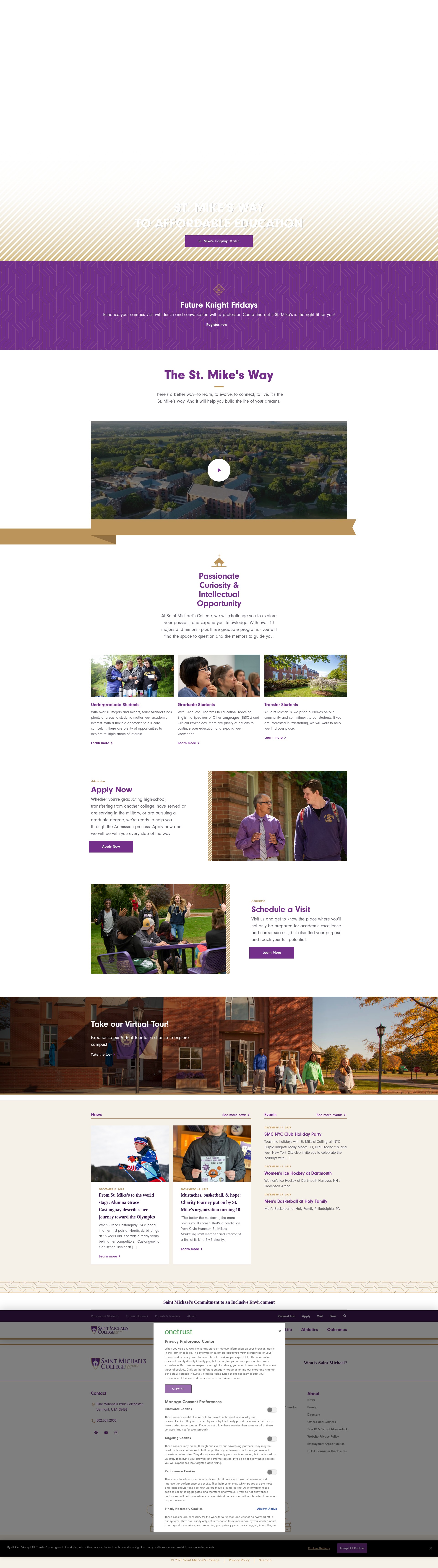 Screenshot of smcvt.edu