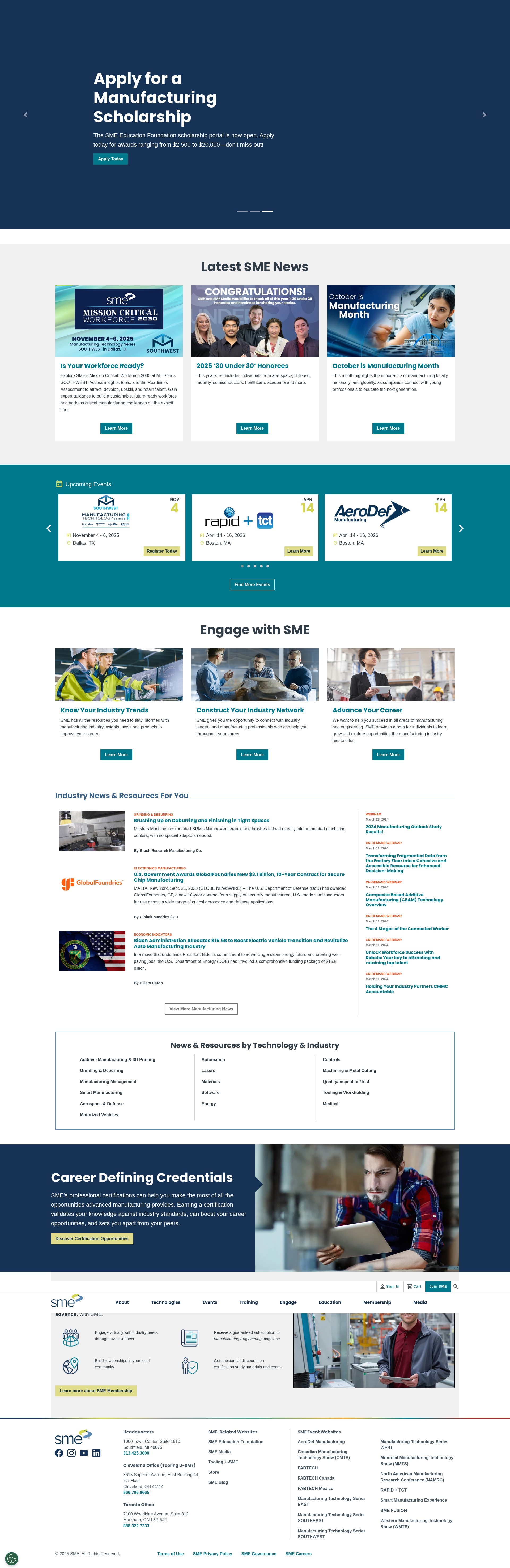 Screenshot of sme.org