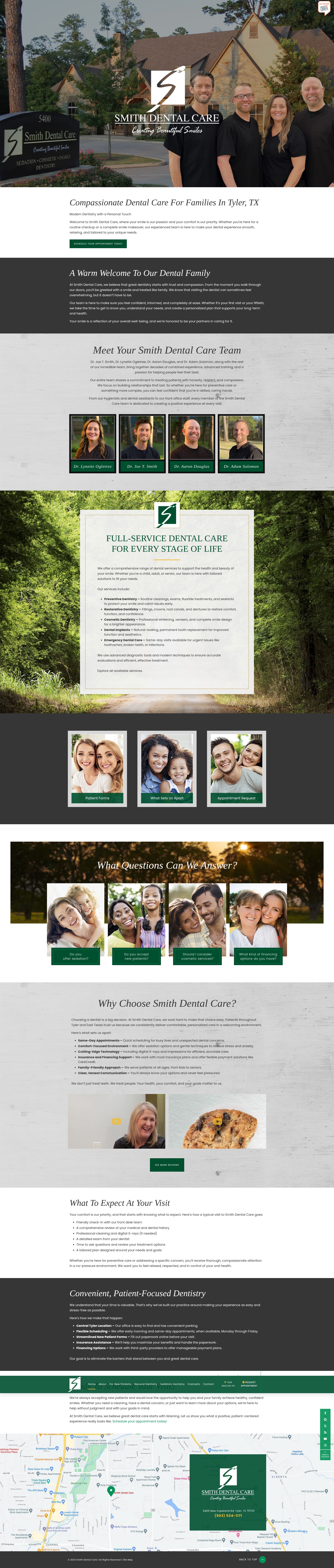 Screenshot of smithdentaltyler.com