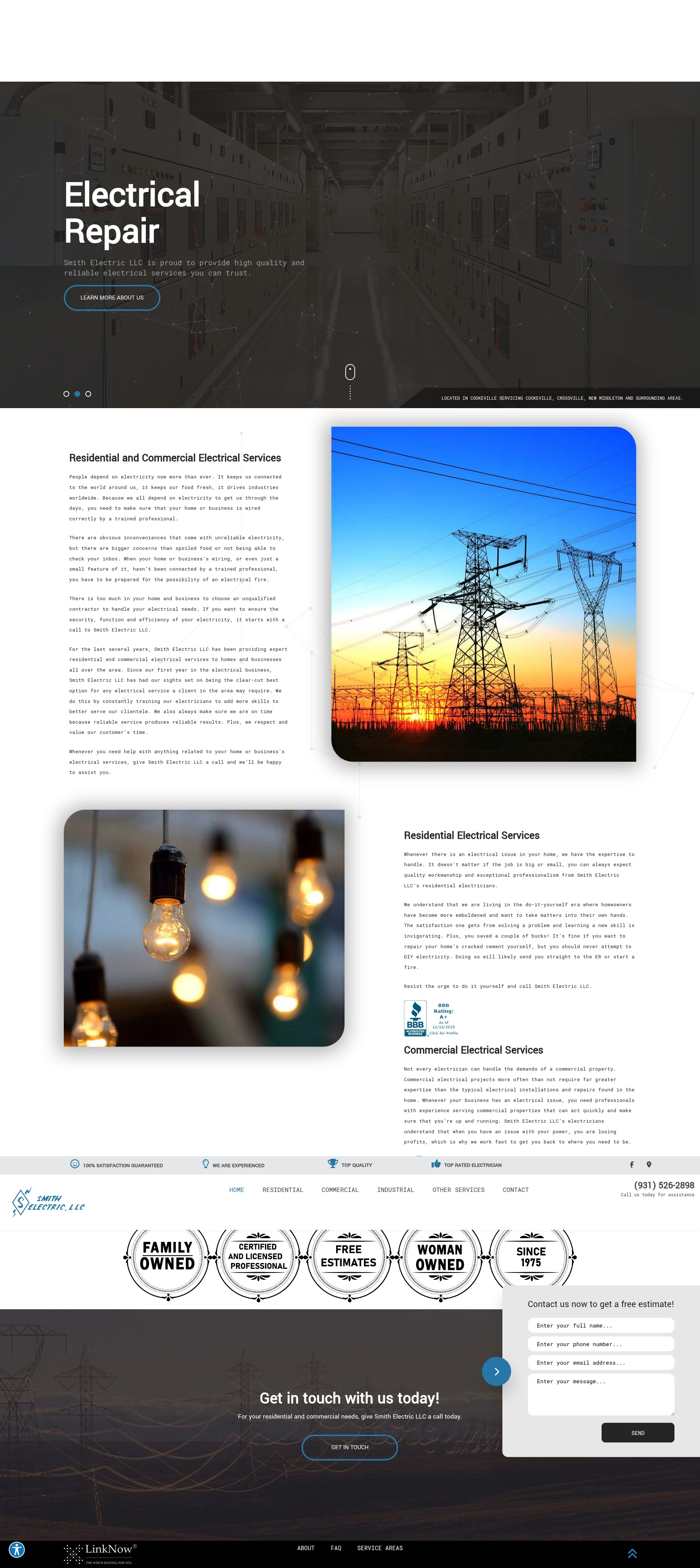 Screenshot of smithelectricllc.com
