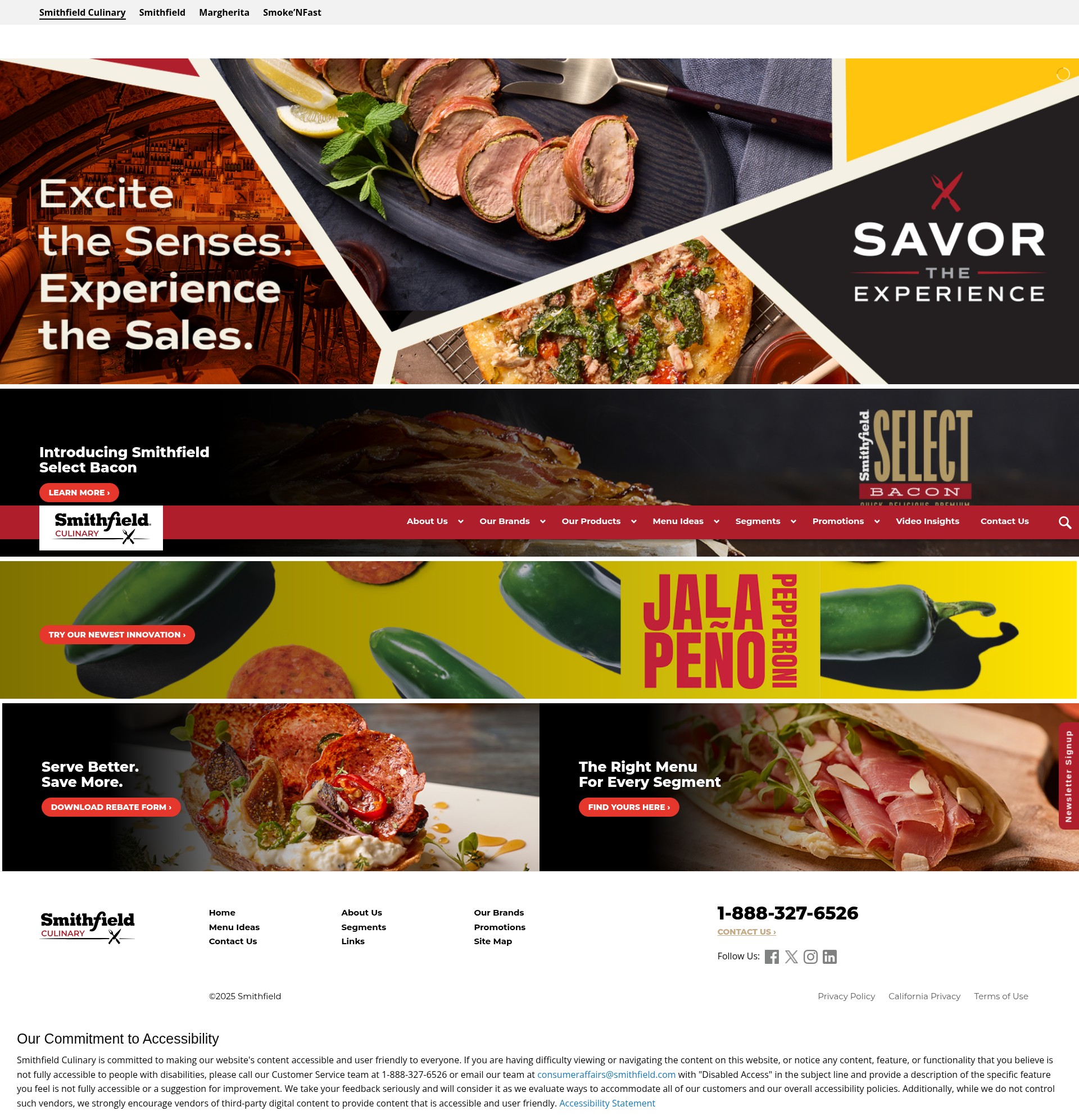 Screenshot of smithfieldculinary.com