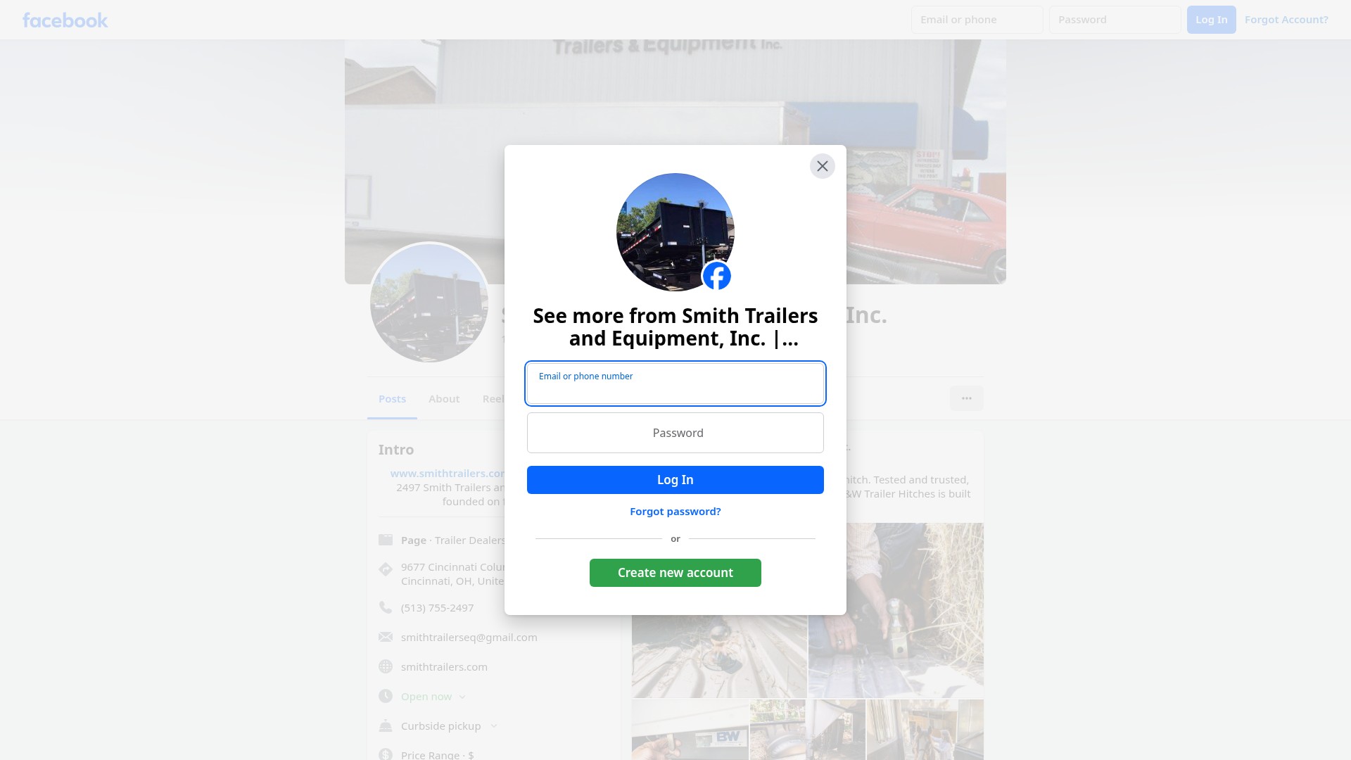 Screenshot of smithtrailers.com