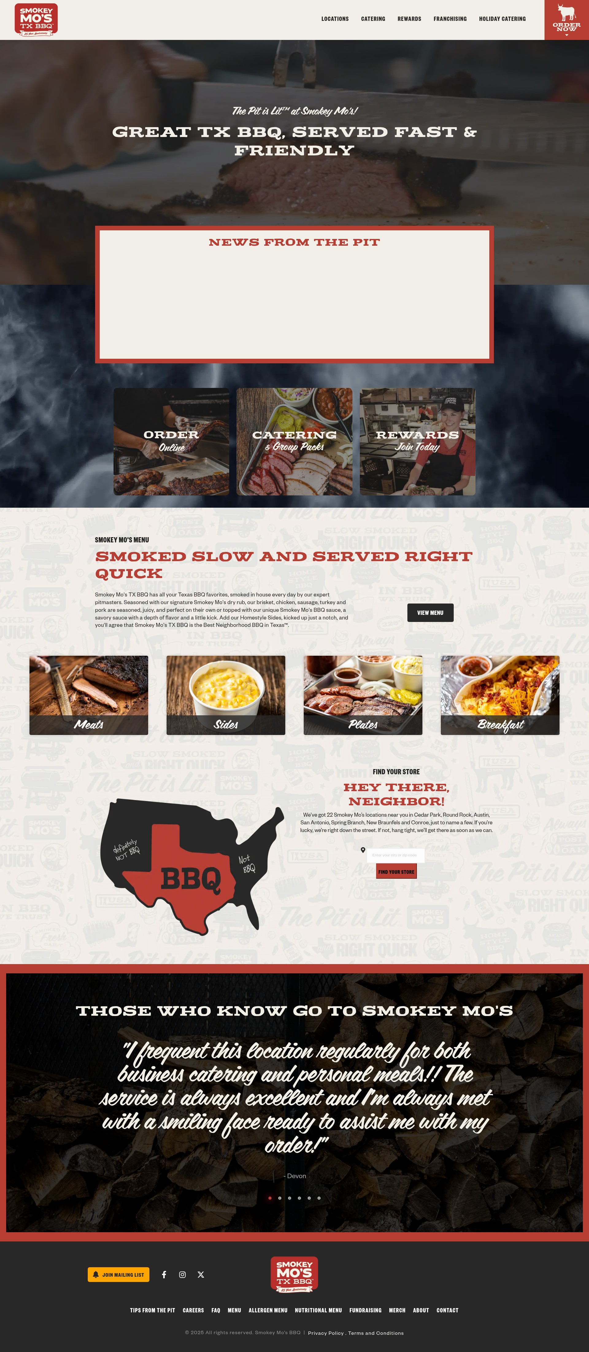 Screenshot of smokeymosbbq.com