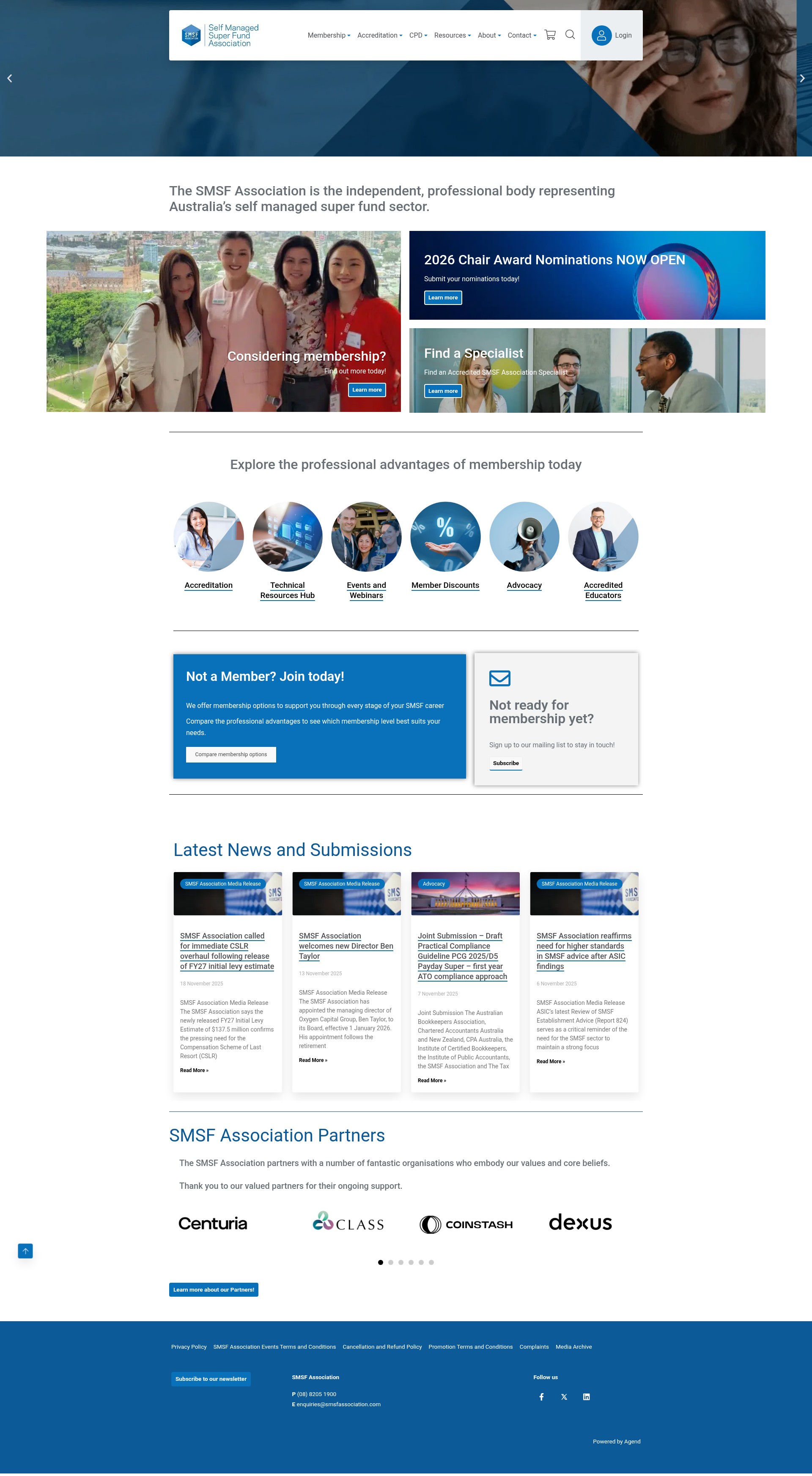 Screenshot of smsfassociation.com