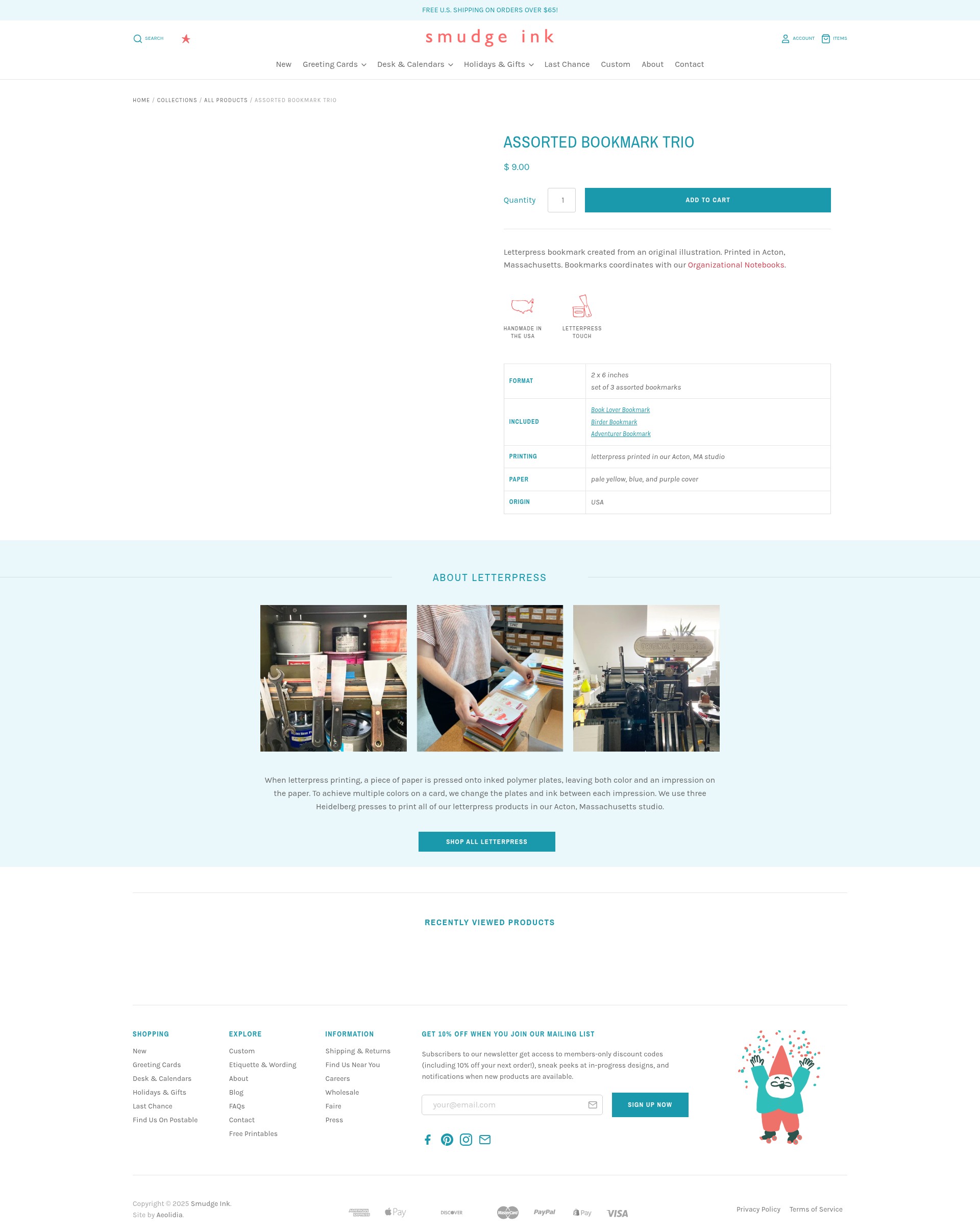 Screenshot of smudgeink.com