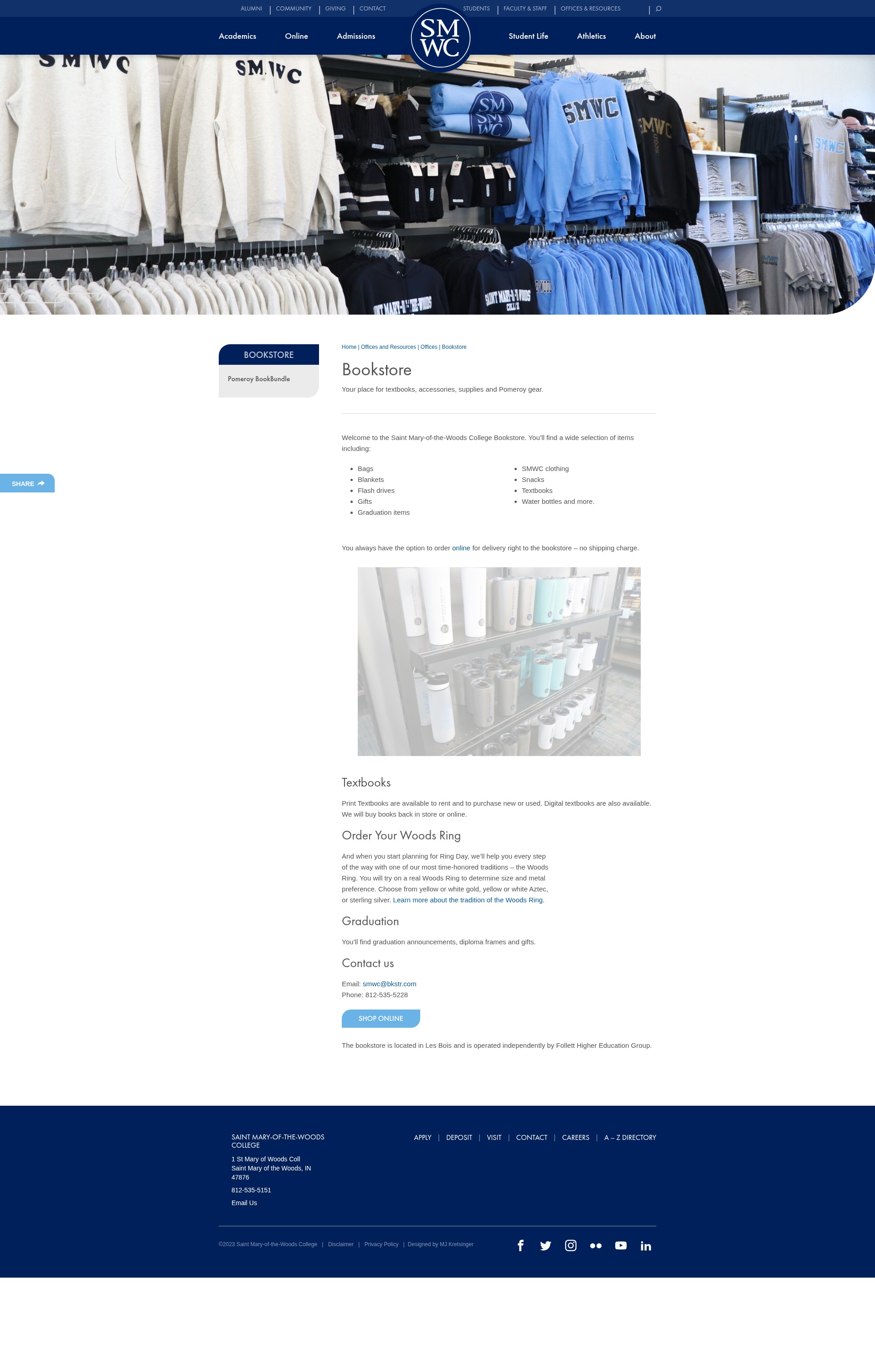 Screenshot of smwc.edu