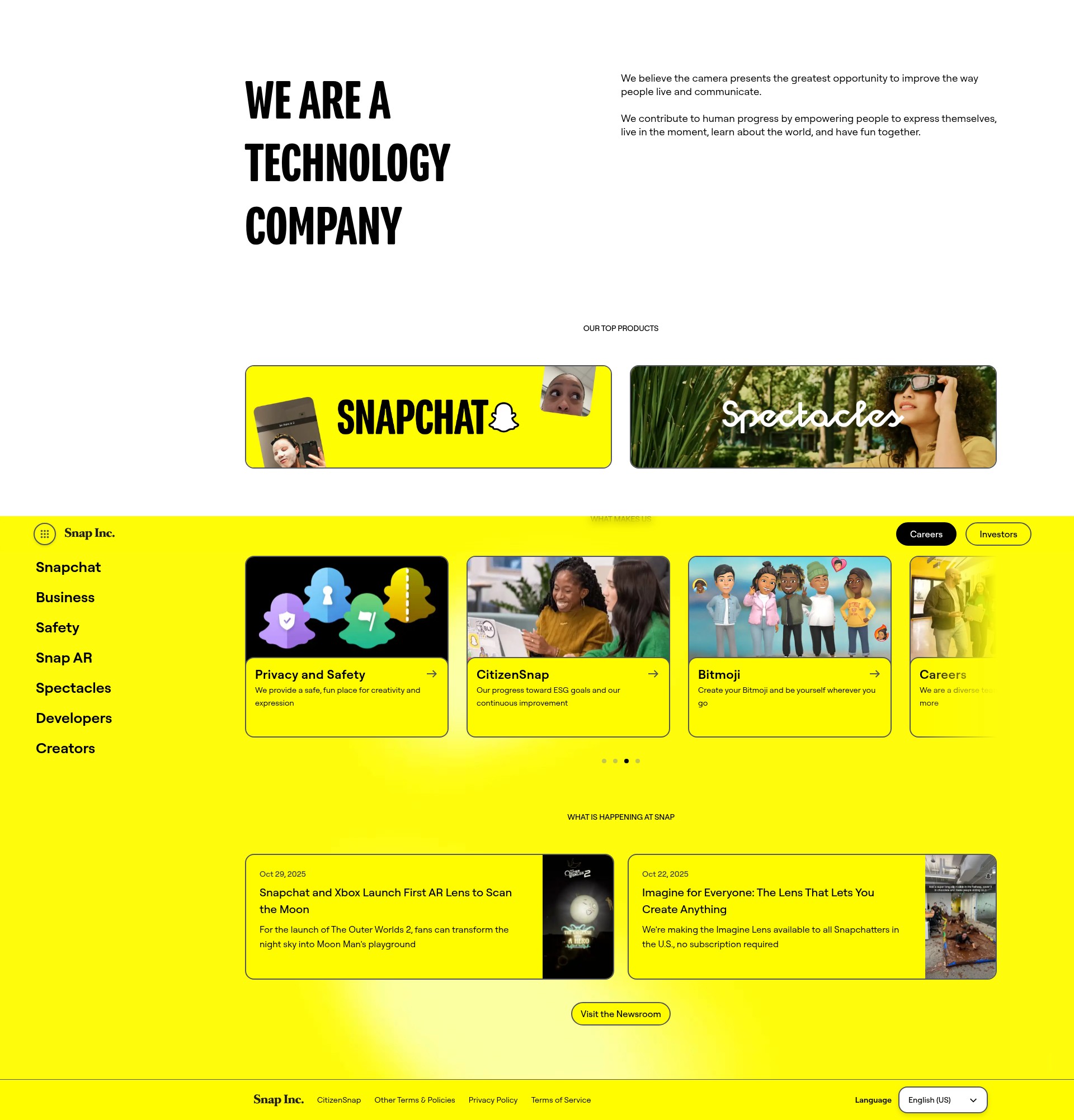 Screenshot of snap.com