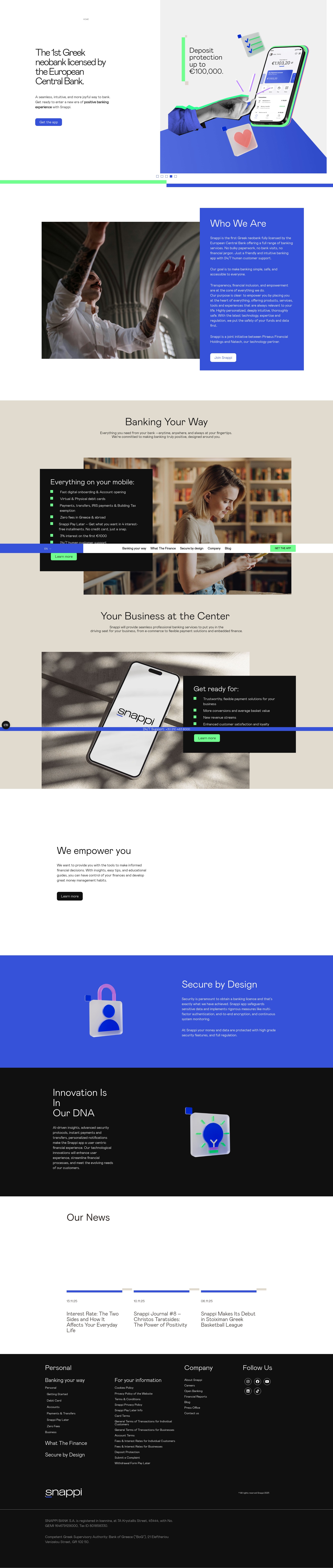 Screenshot of snappibank.com