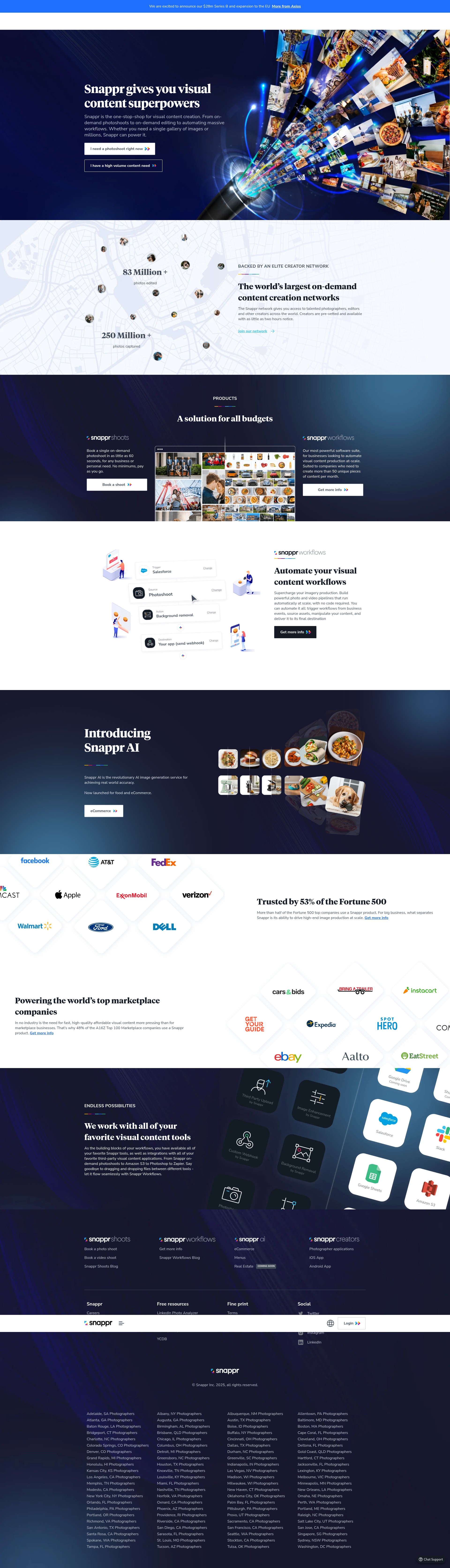 Screenshot of snappr.com