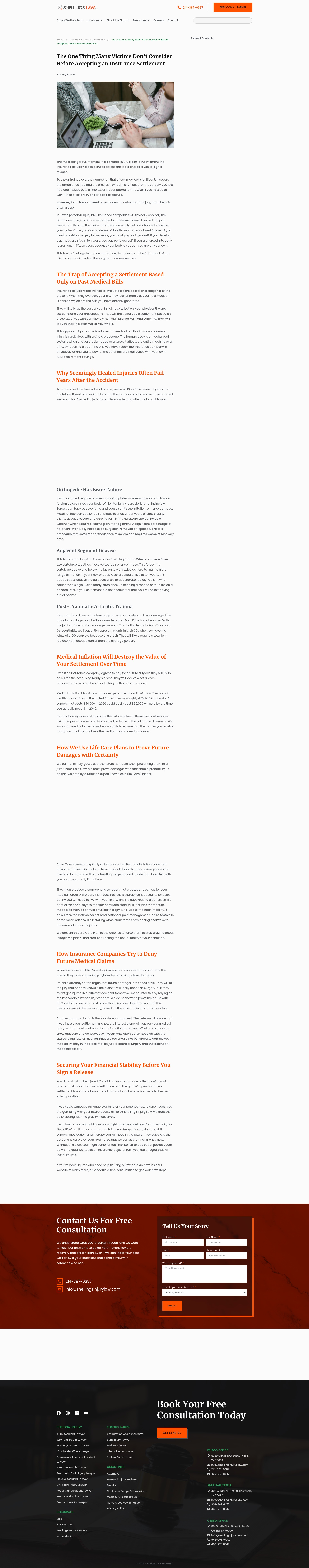 Screenshot of snellingsinjurylaw.com