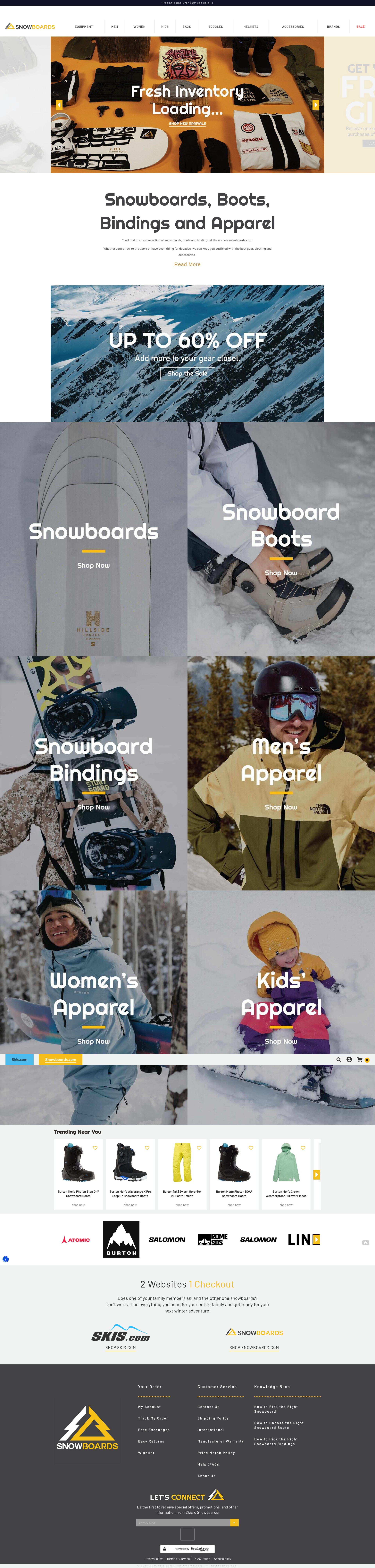 Screenshot of snowboards.com