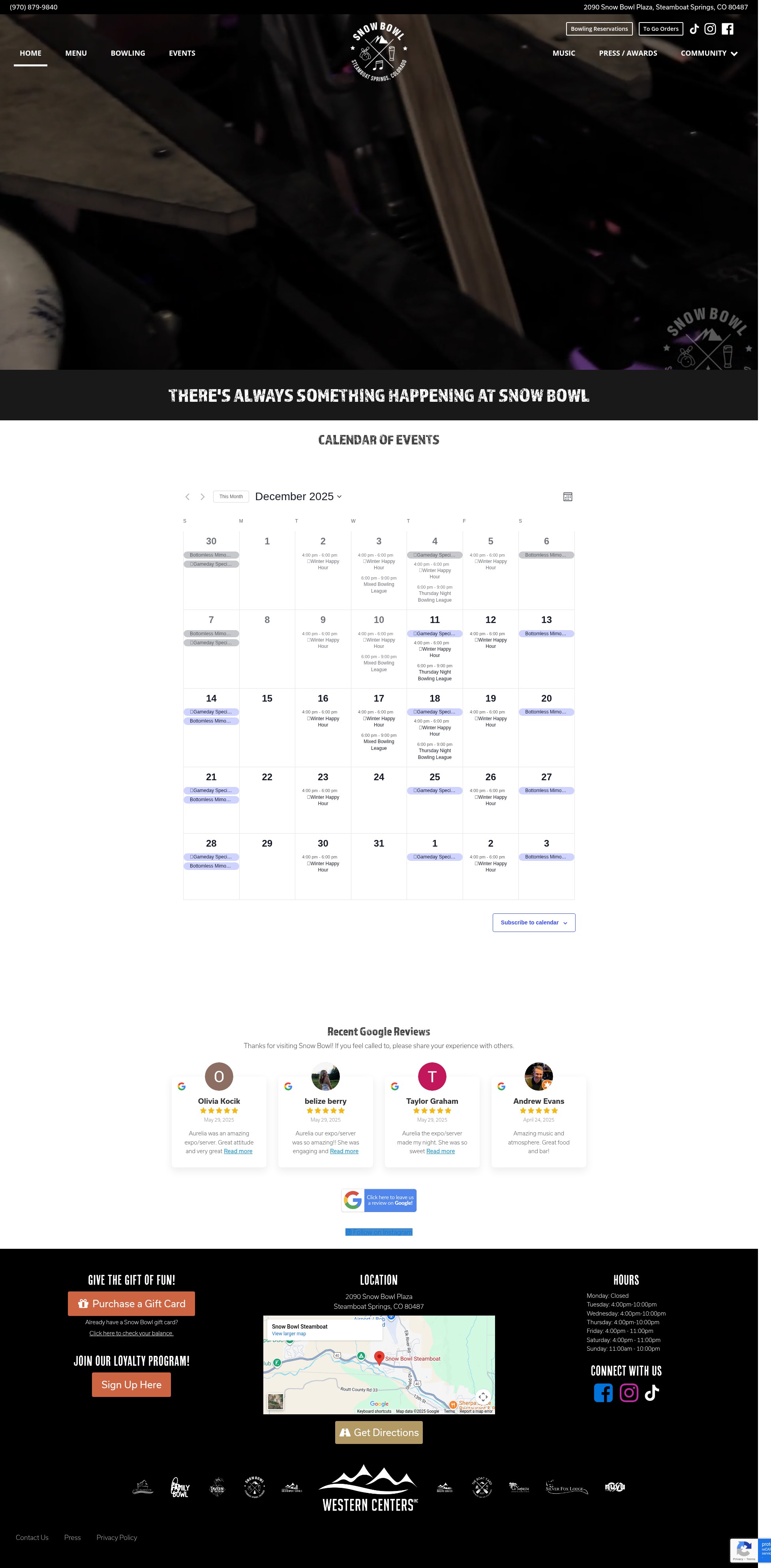 Screenshot of snowbowlsteamboat.com