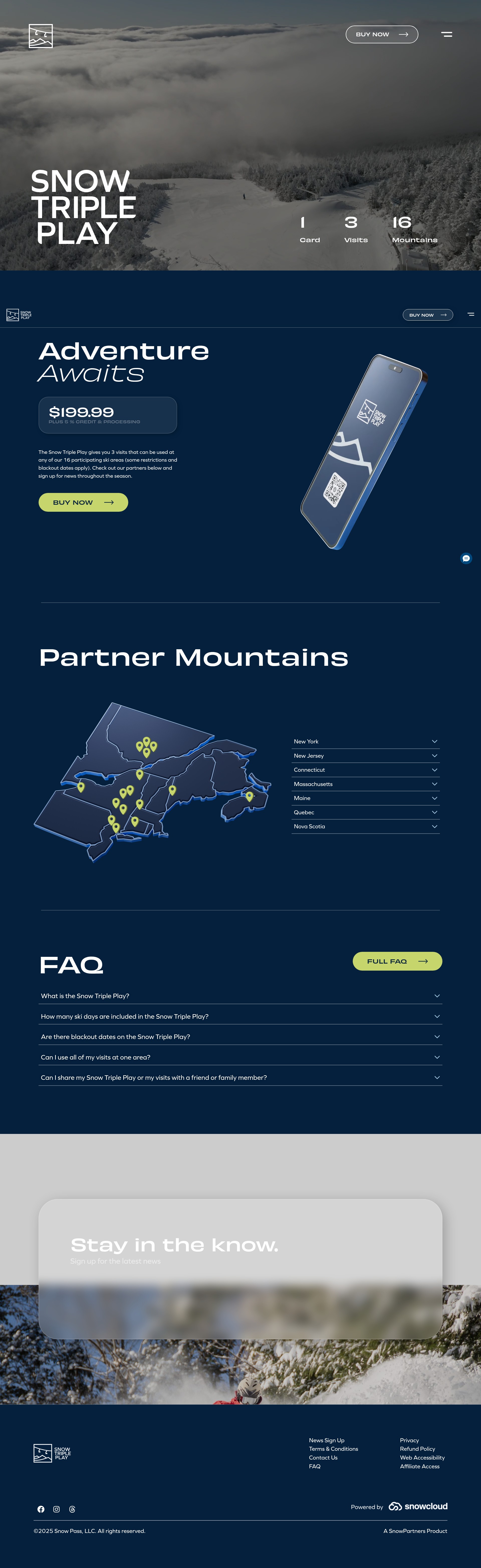 Screenshot of snowtripleplay.com