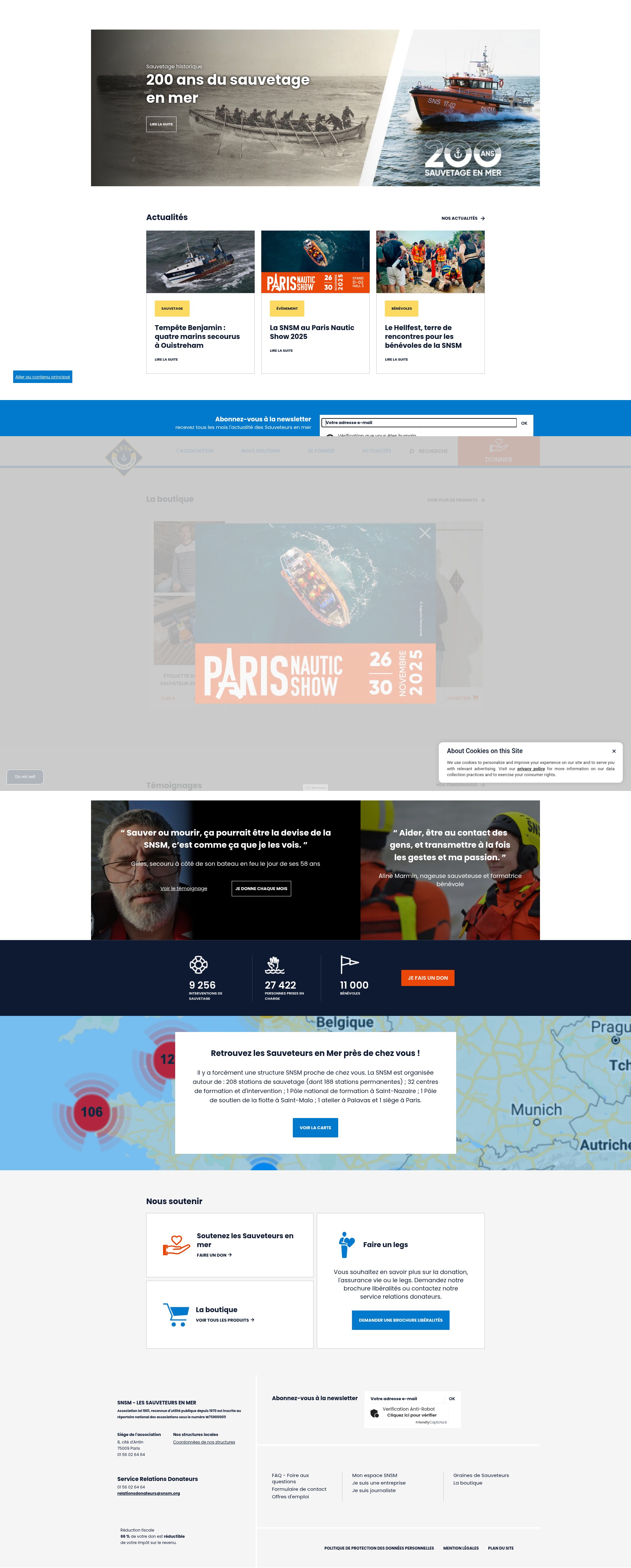 Screenshot of snsm.org