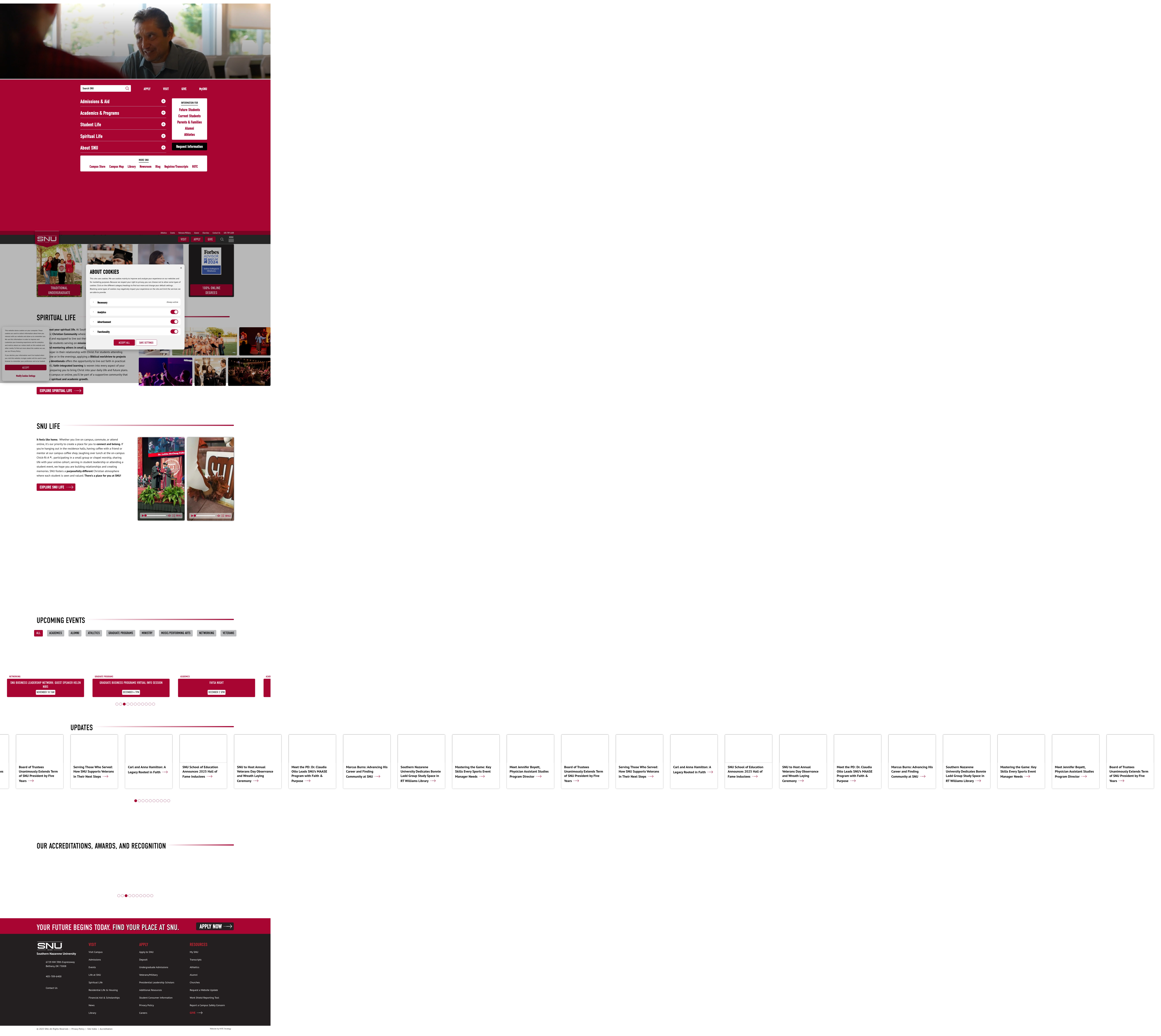Screenshot of snu.edu