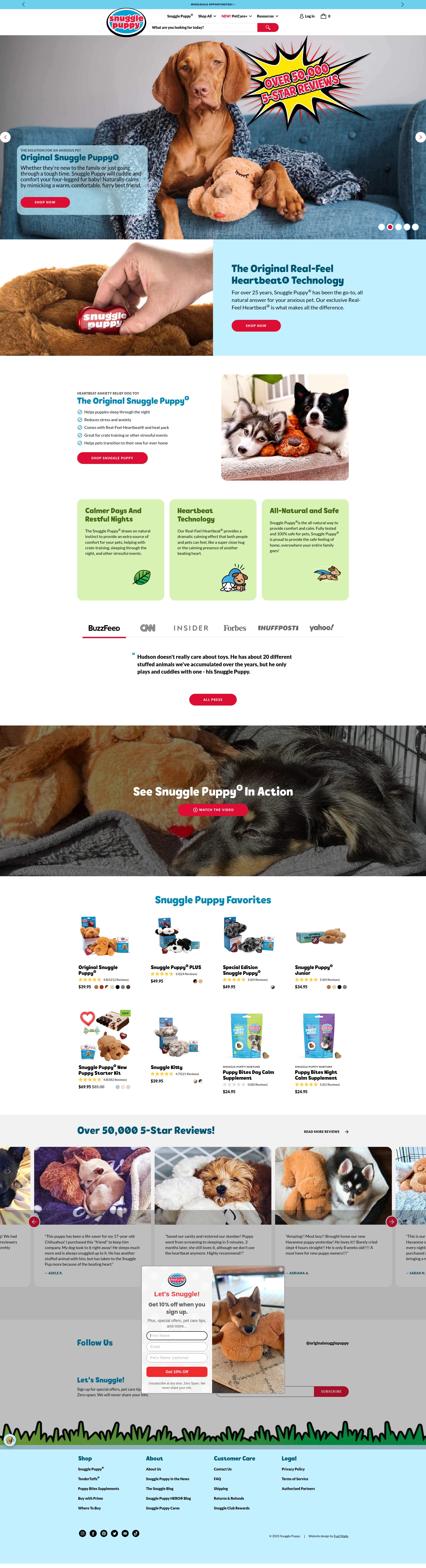Screenshot of snugglepuppy.com