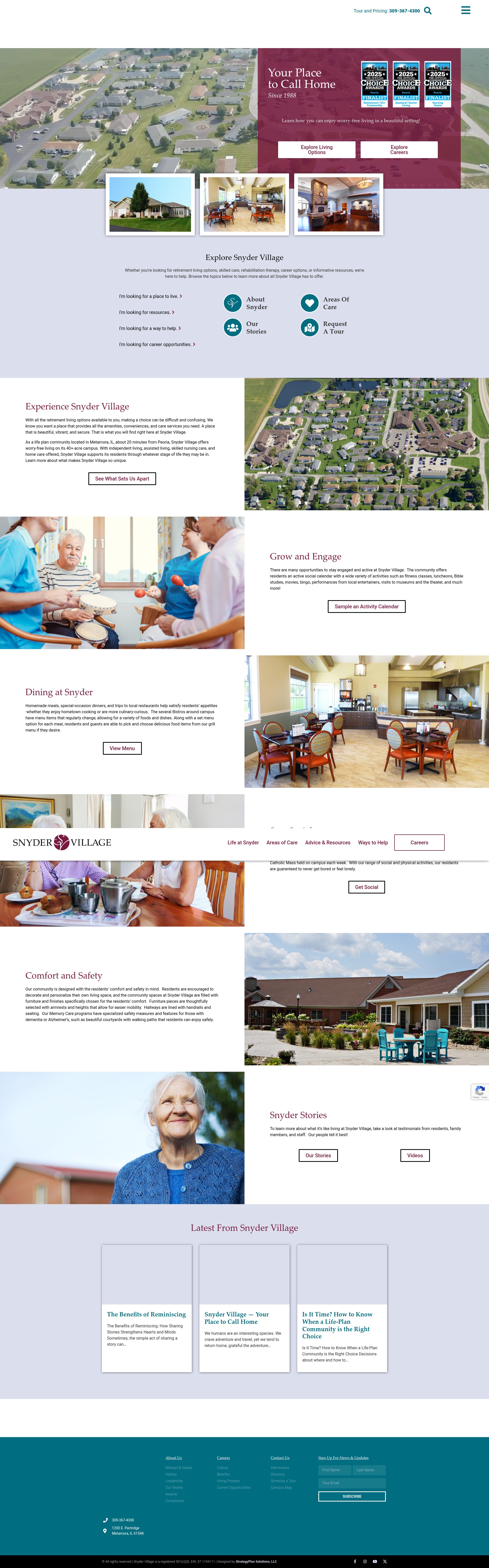 Screenshot of snydervillage.com