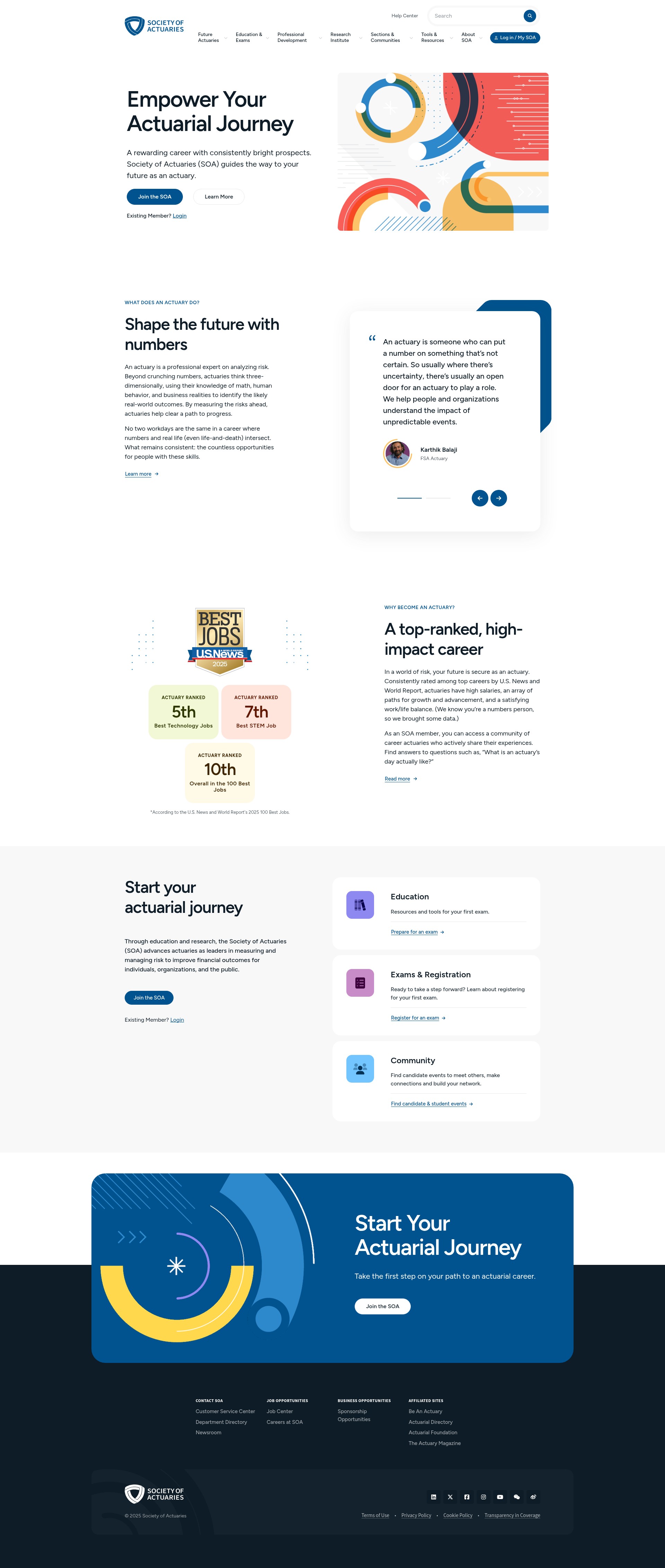 Screenshot of soa.org