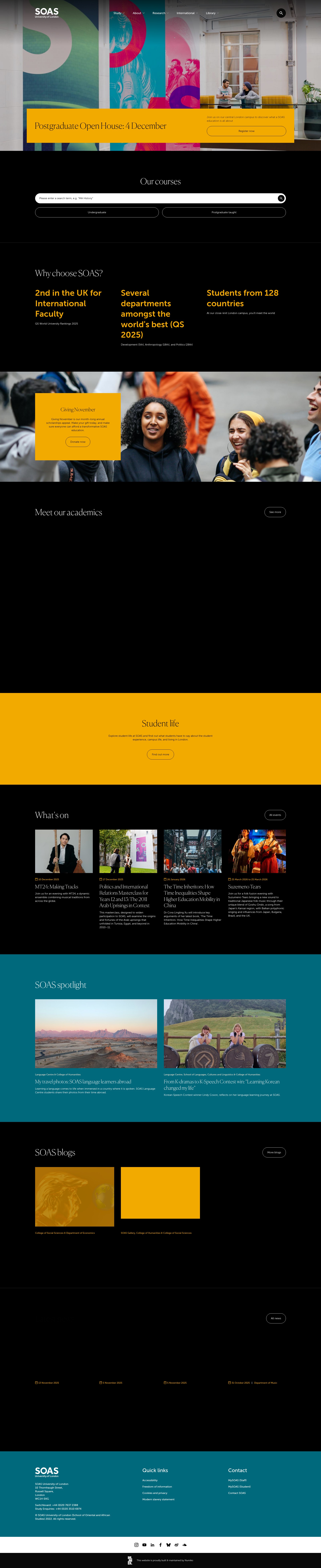 Screenshot of soas.ac.uk