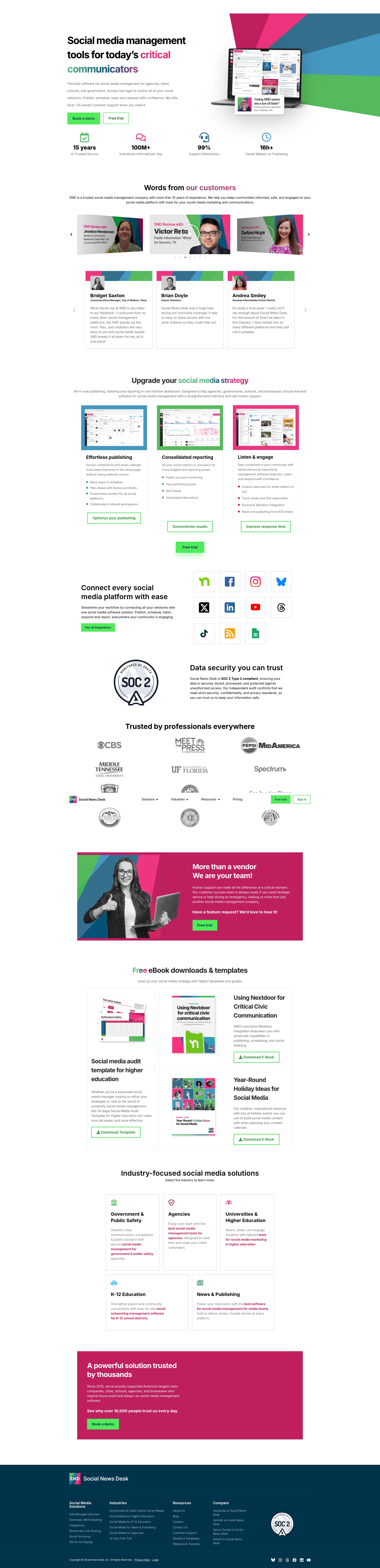 Screenshot of socialnewsdesk.com