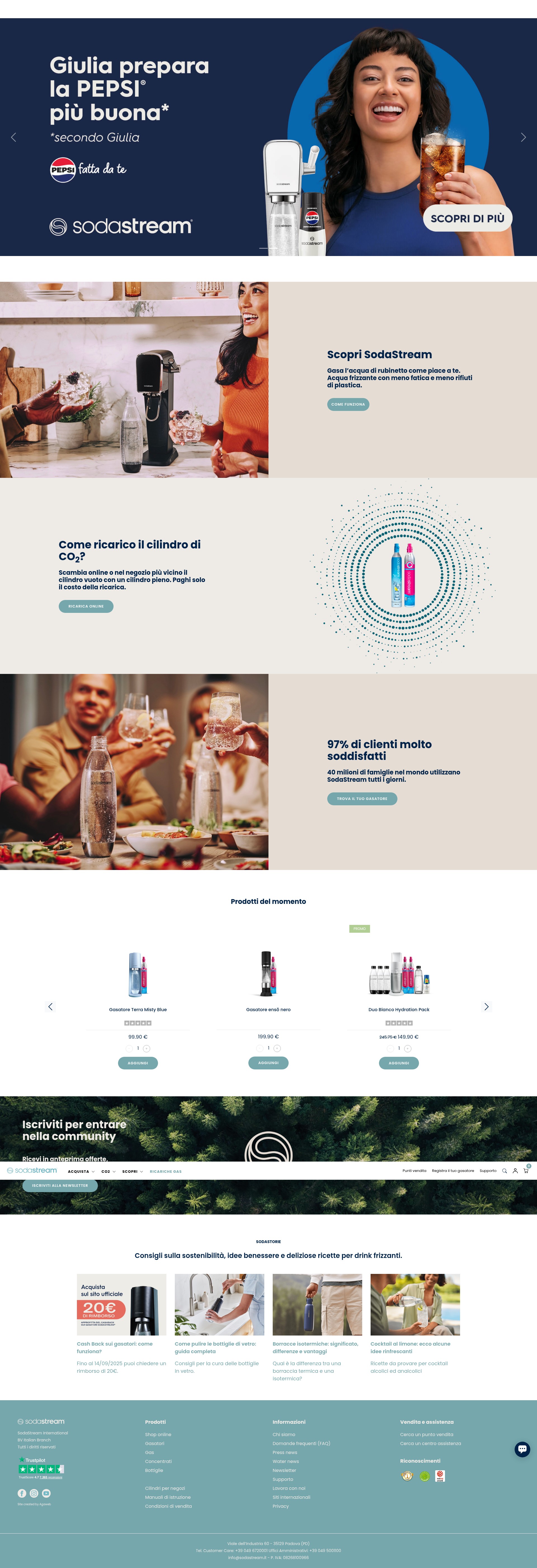 Screenshot of sodastream.it