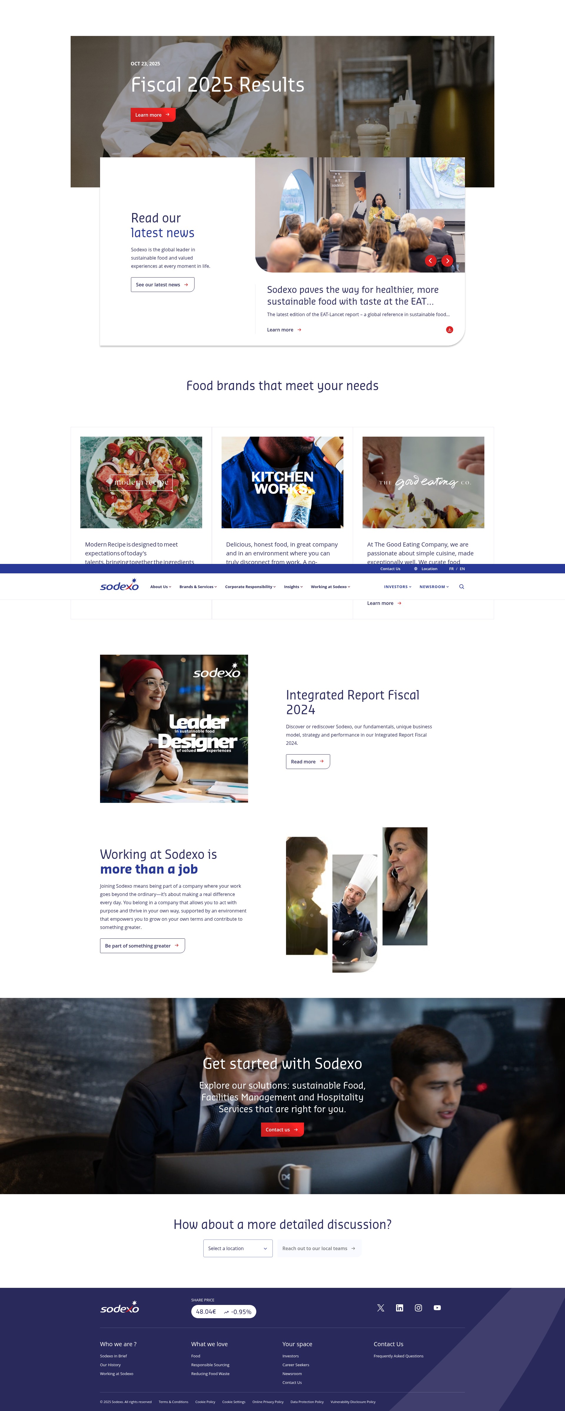 Screenshot of sodexo.com