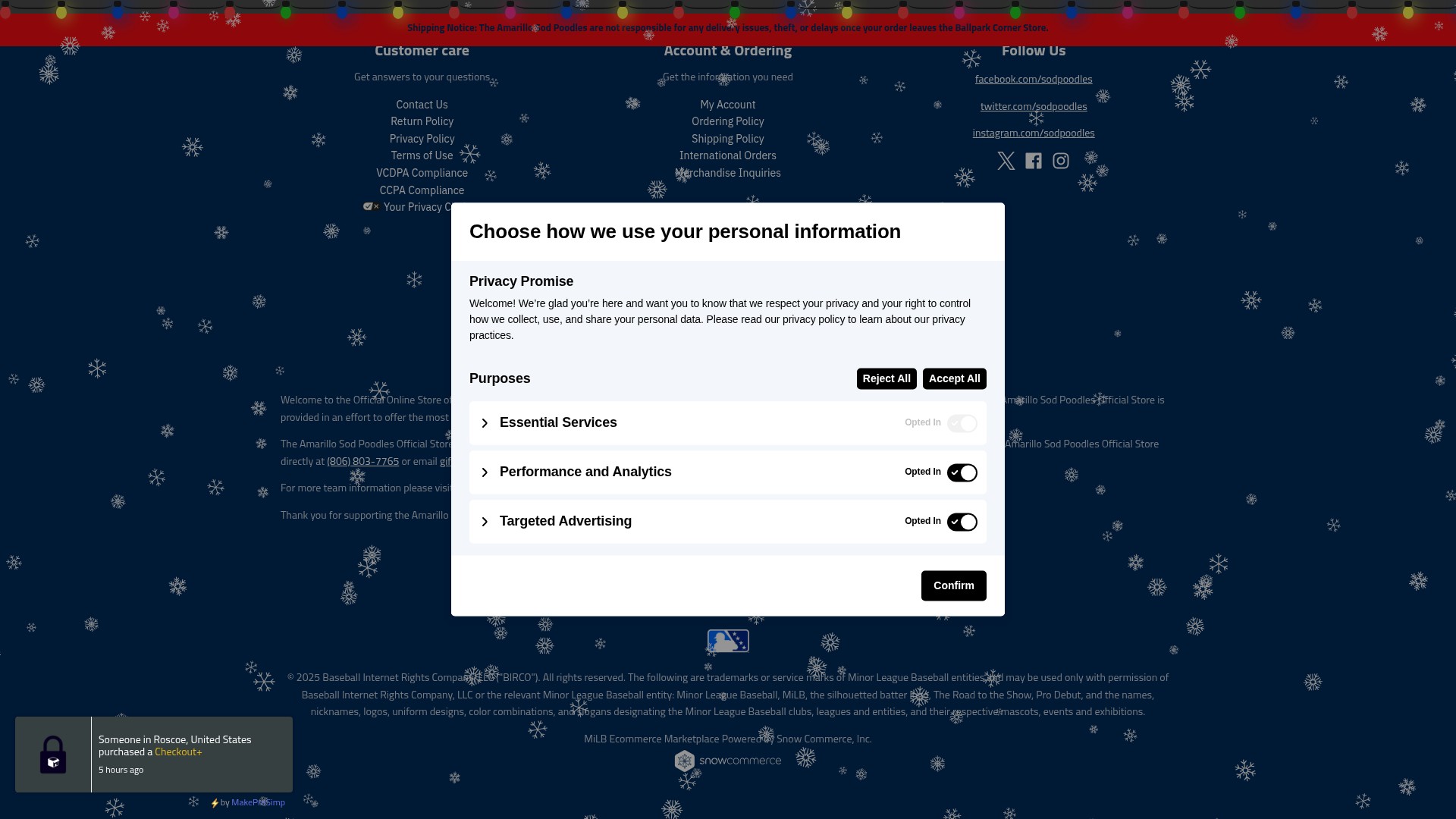 Screenshot of sodpoodles.milbstore.com