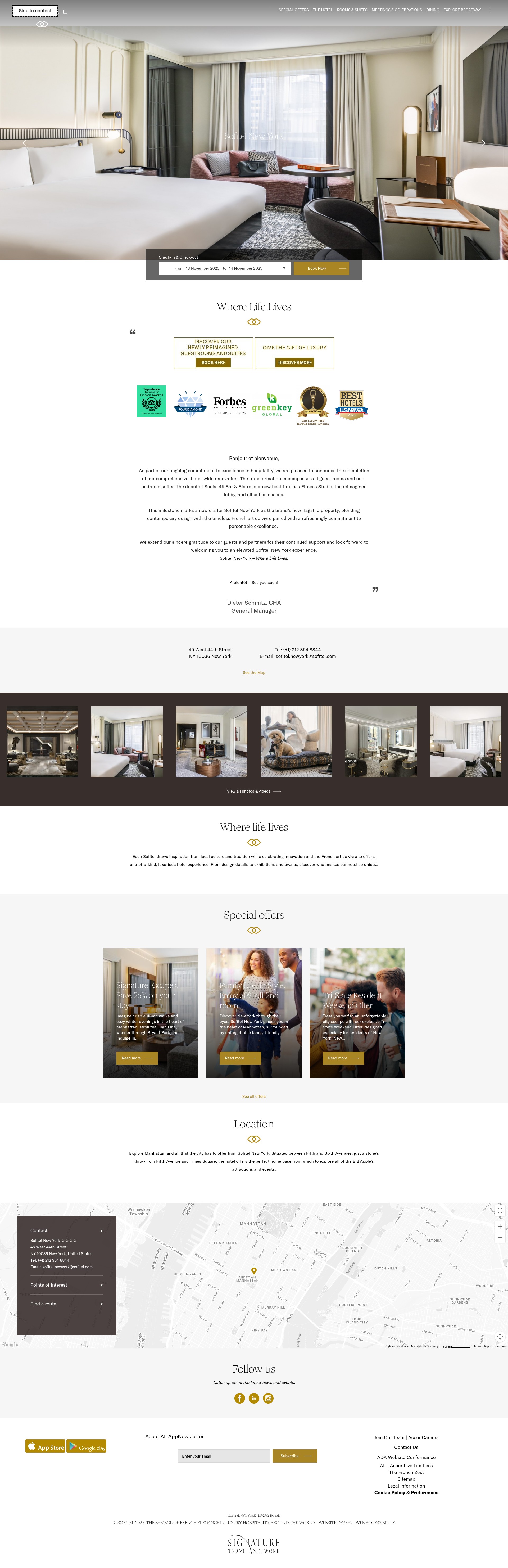 Screenshot of sofitel-new-york.com