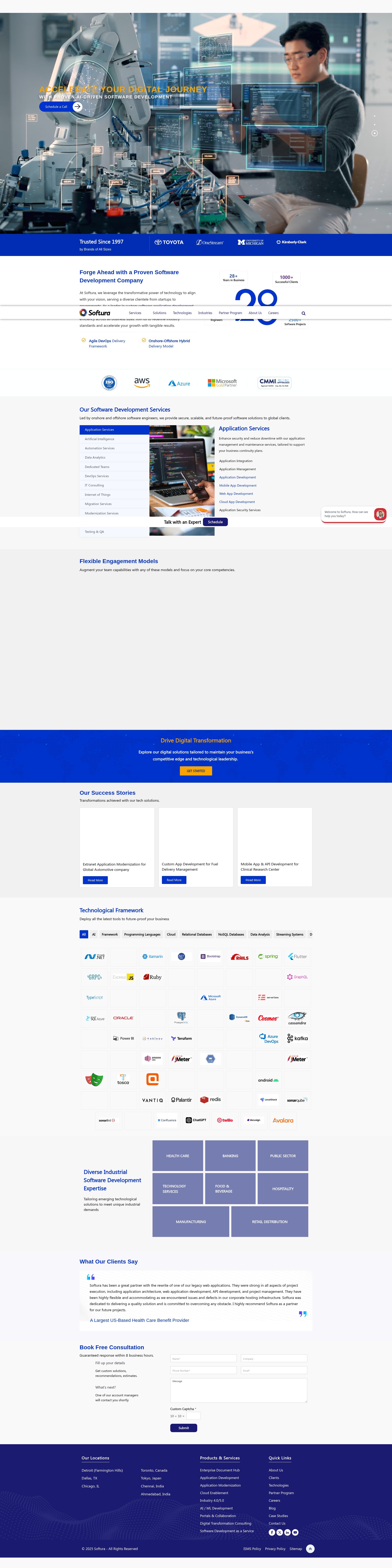 Screenshot of softura.com