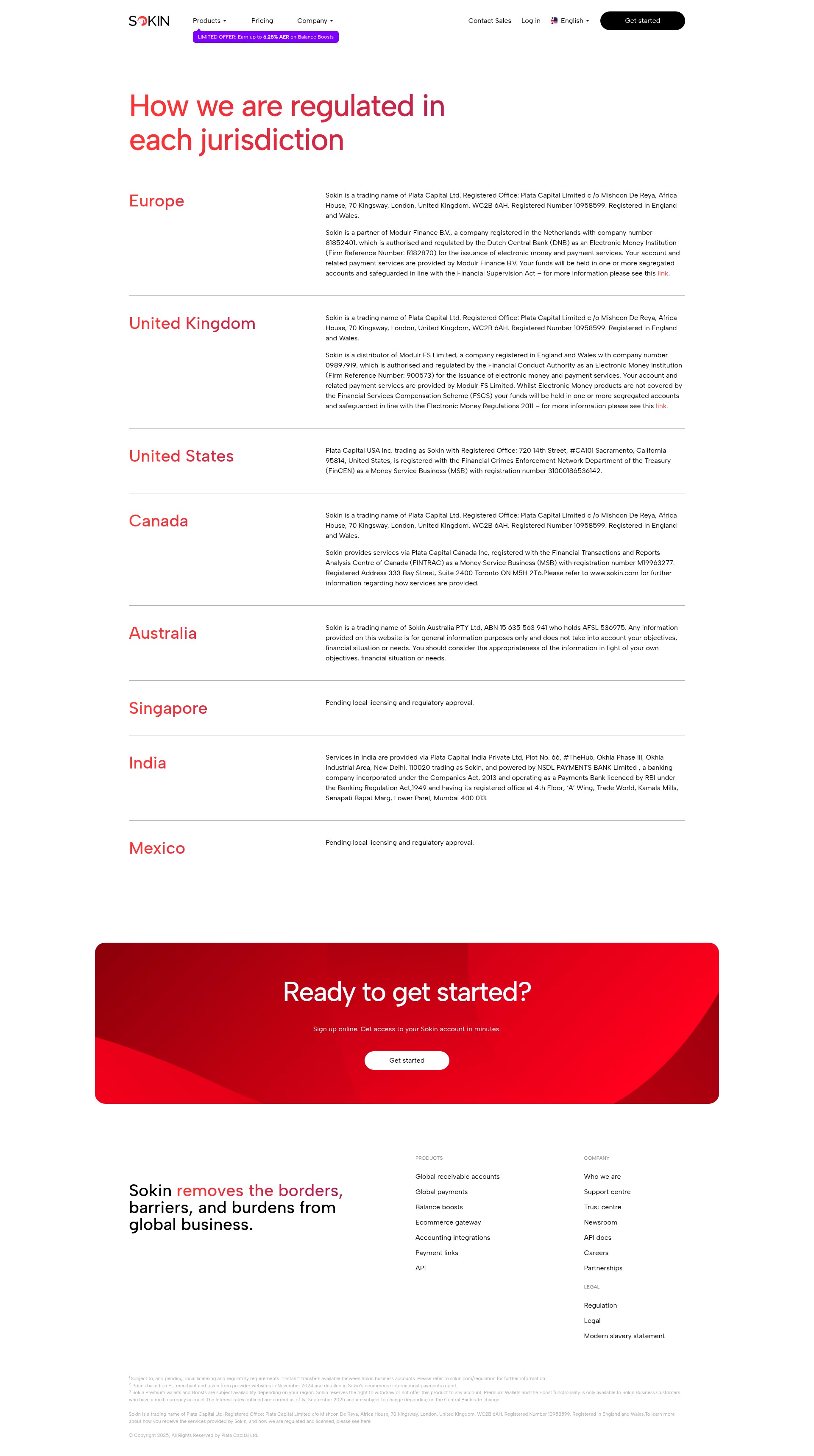 Screenshot of sokin.com