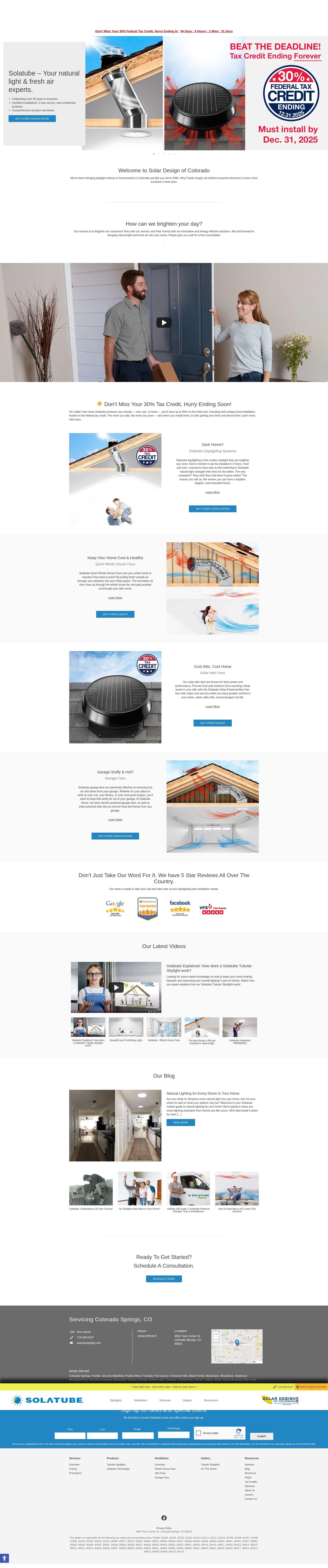 Screenshot of solardesignofcolorado.com