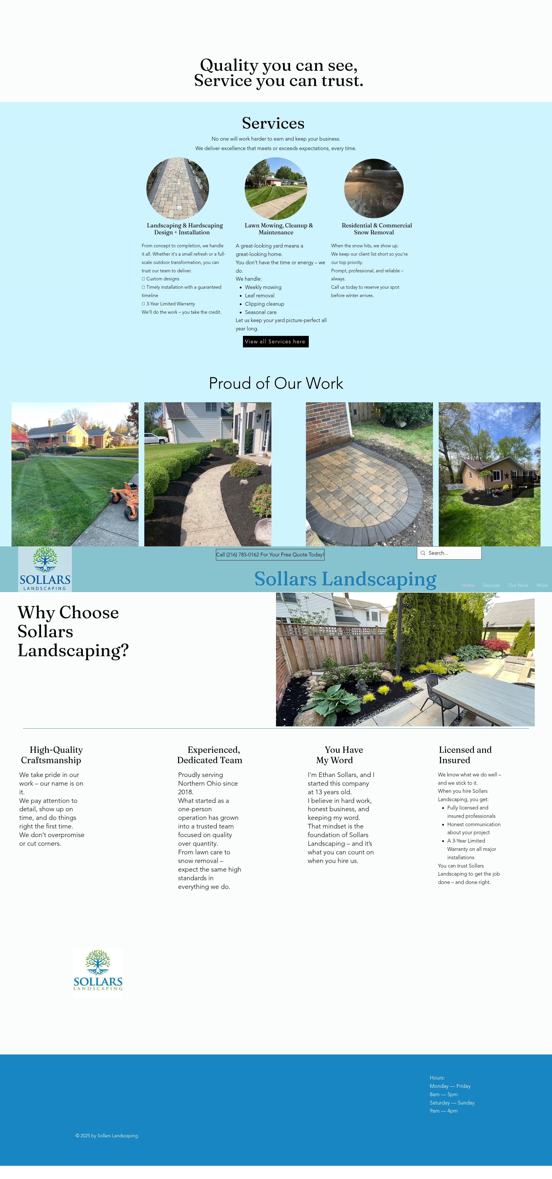 Screenshot of sollarslandscaping.com
