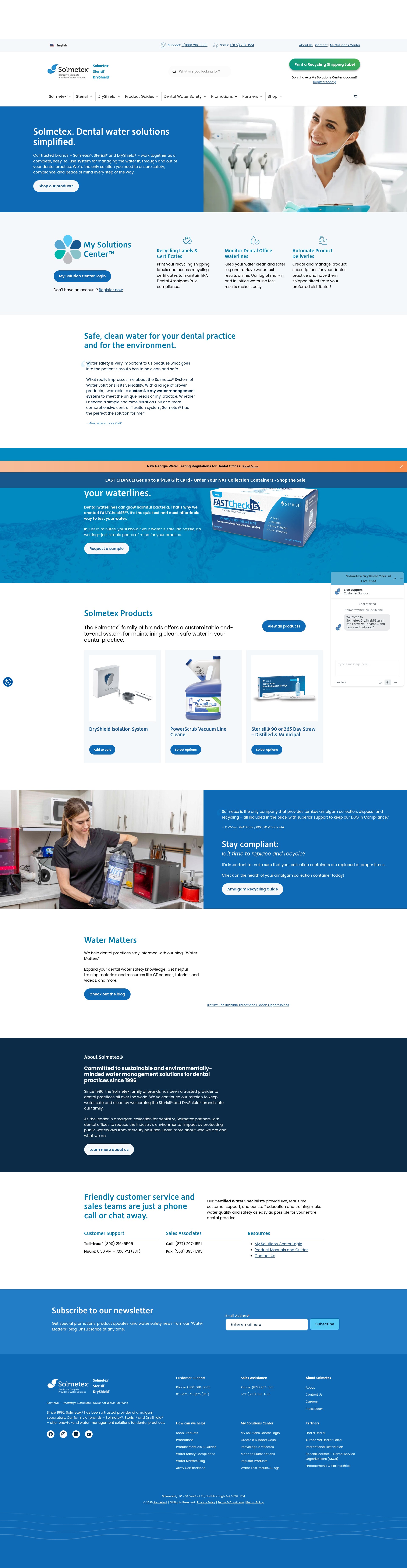 Screenshot of solmetex.com