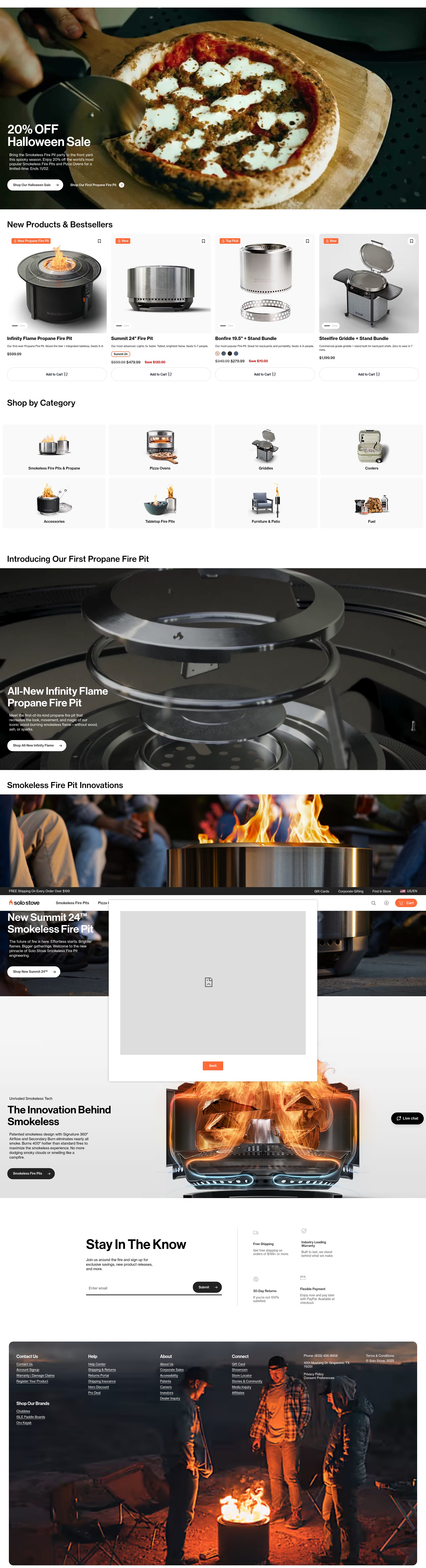 Screenshot of solostove.com